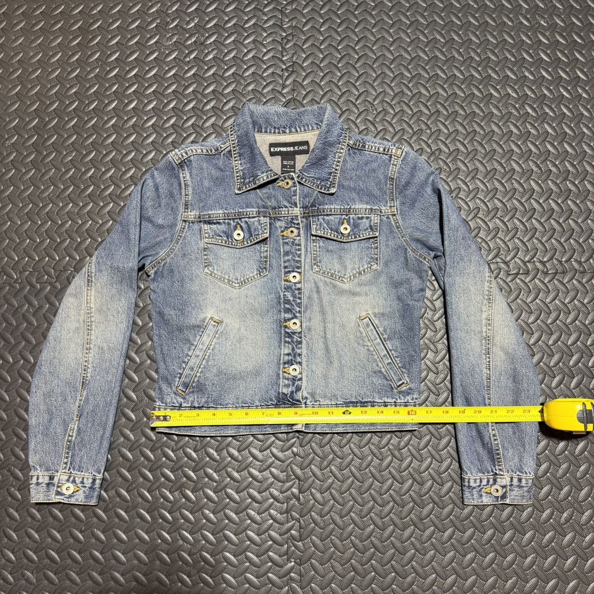 Express Vintage Express Jeans Denim Jacket Cropped Y2K USA Small Size S / US 4 / IT 40 - 8 Thumbnail