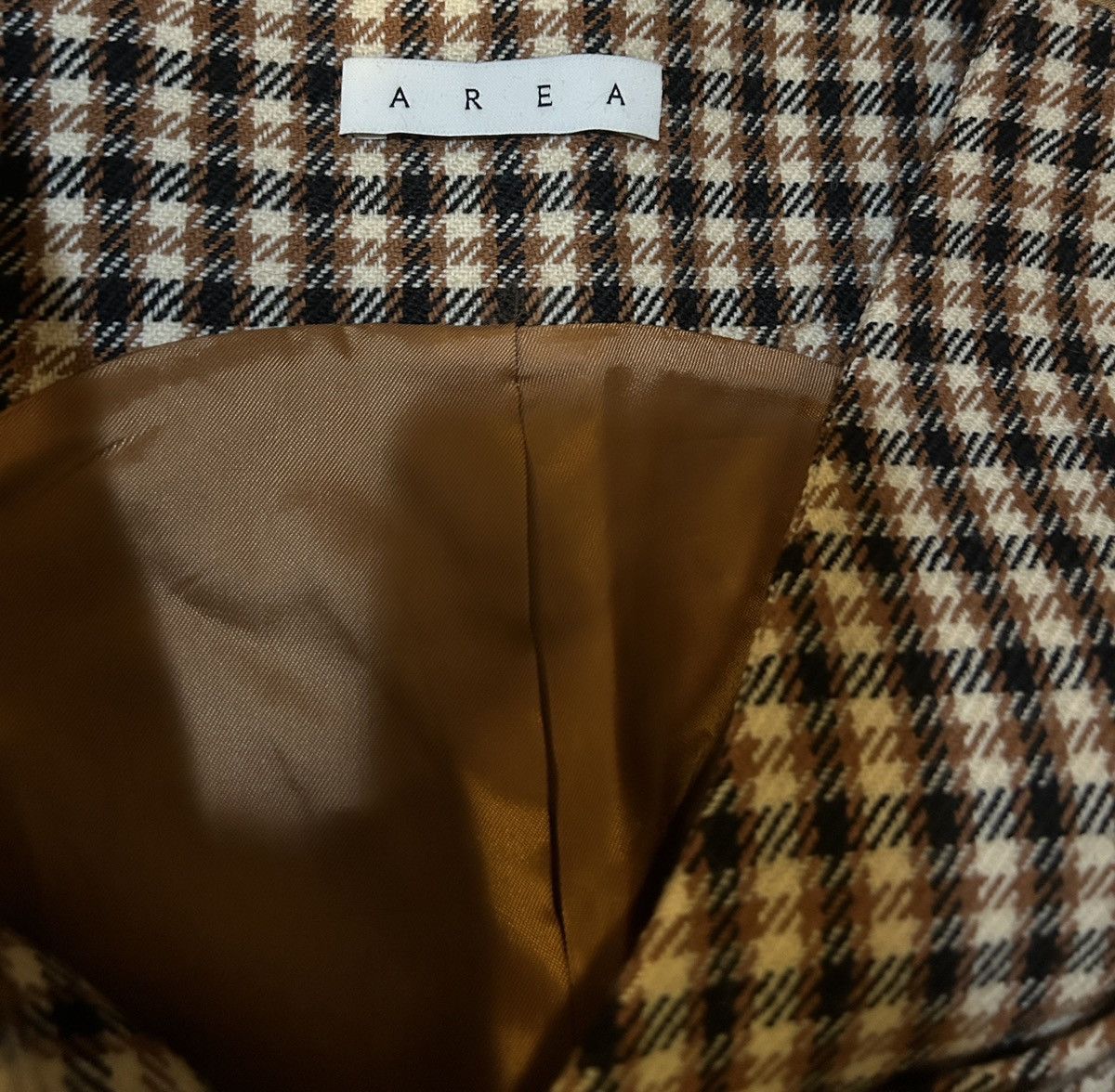 Area NYC AREA Crystal embellished Checked Wool Cotton-blend Vest Size M / US 6-8 / IT 42-44 - 6 Thumbnail