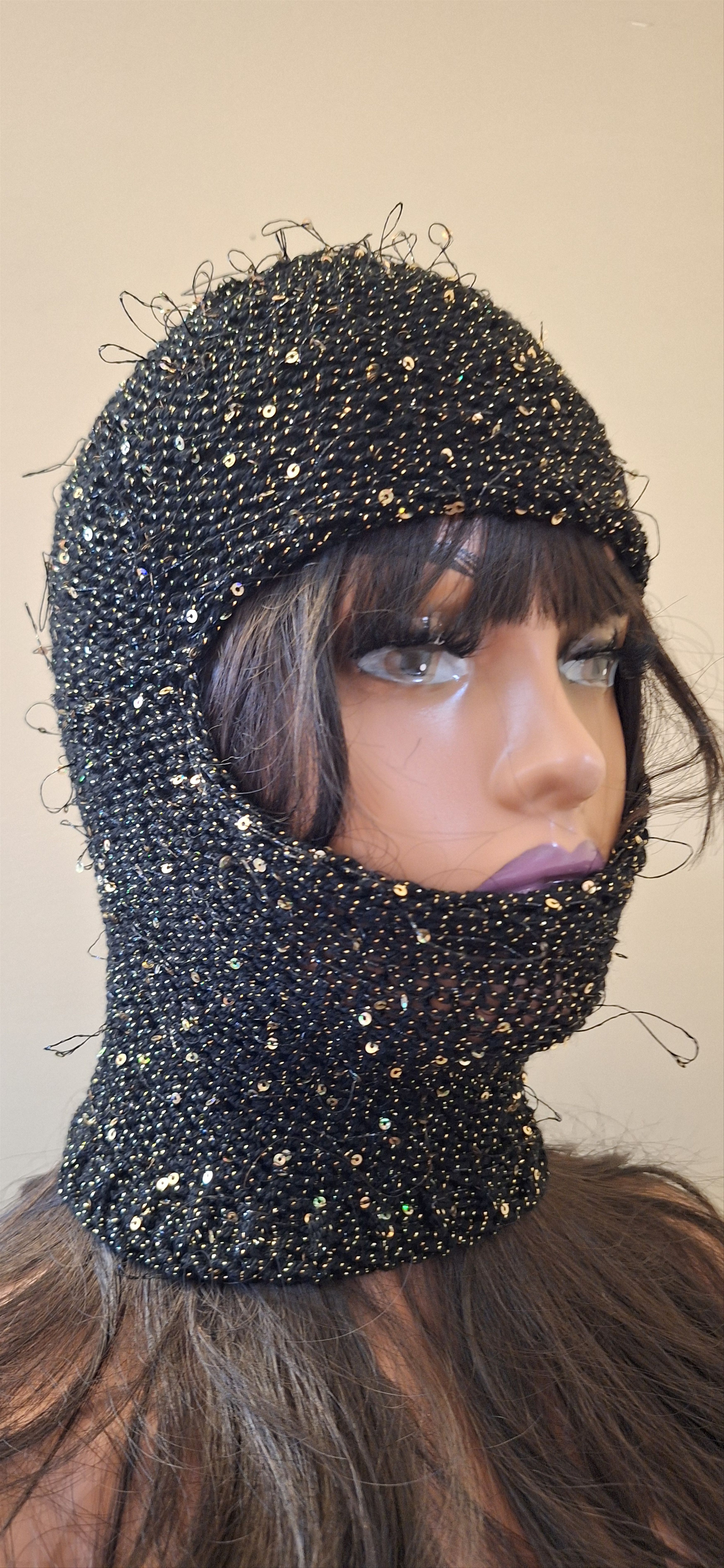 Other Fiber Riot 05- Sequin Black Balaclava Size ONE SIZE - 3 Thumbnail