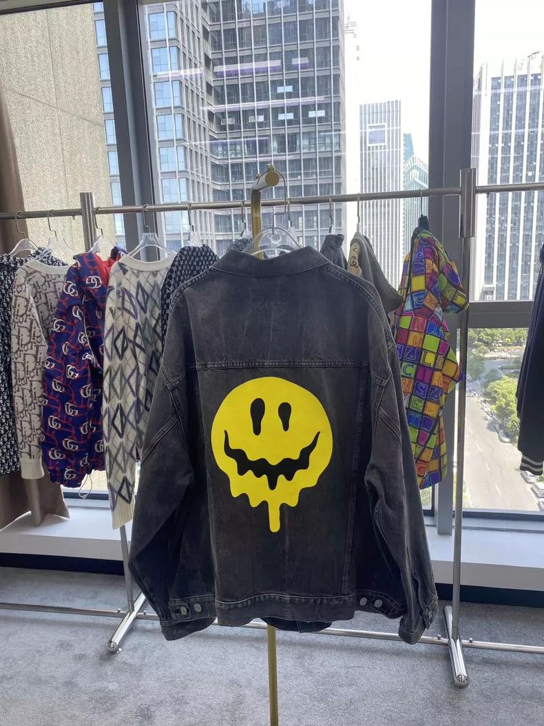 Balenciaga Balenciaga Black smiling face dissolved behind denim jacke Size US S / EU 44-46 / 1 - 2 Thumbnail