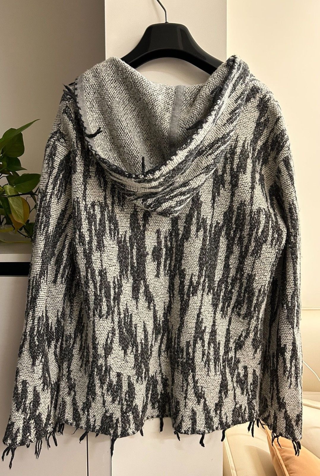 Saint Laurent Paris Saint Laurent YSL 2017SS Beige Linen Wool Hooded Cardigan Size US S / EU 44-46 / 1 - 2 Thumbnail