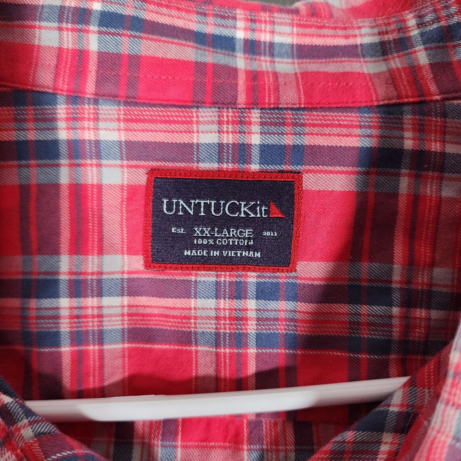 UNTUCKit UNTUCKit Shirt Blue/Red Plaid Mens 2XL XXL 100% Cotton EUC Size US XXL / EU 58 / 5 - 5 Thumbnail