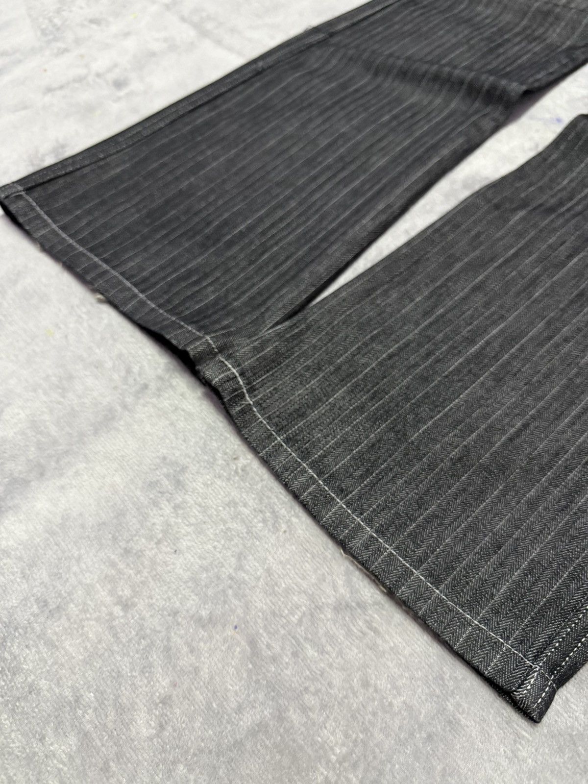 Tornado Mart Tornado Mart Japan Studded Herringbone Cargo Flared Jeans Size US 30 / EU 46 - 9 Thumbnail