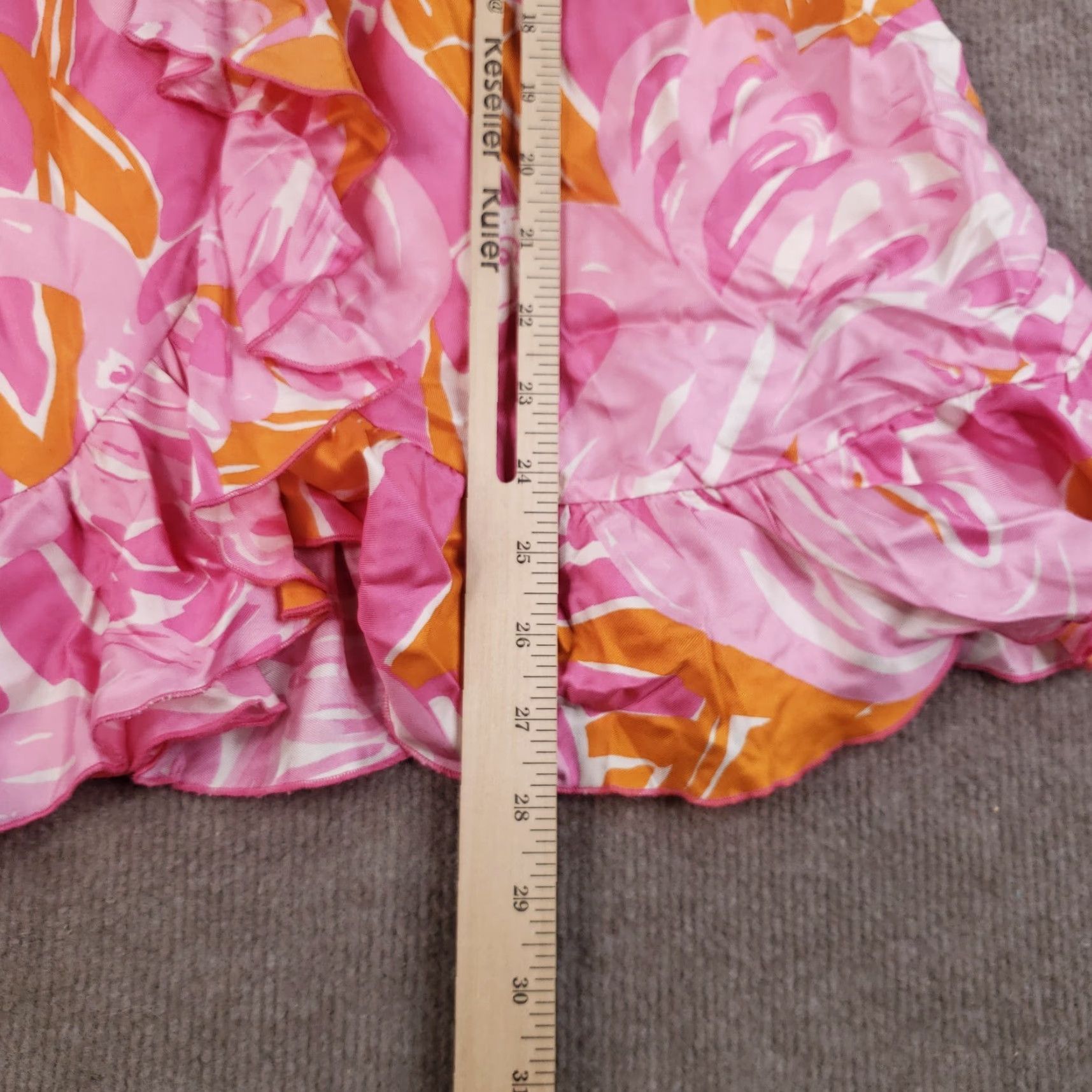 Lilly Pulitzer Lilly Pulitzer Fan Dance Tiernan Dress Womens Size 8 Orange Pink Silk Ruffle Size M / US 6-8 / IT 42-44 - 5 Thumbnail