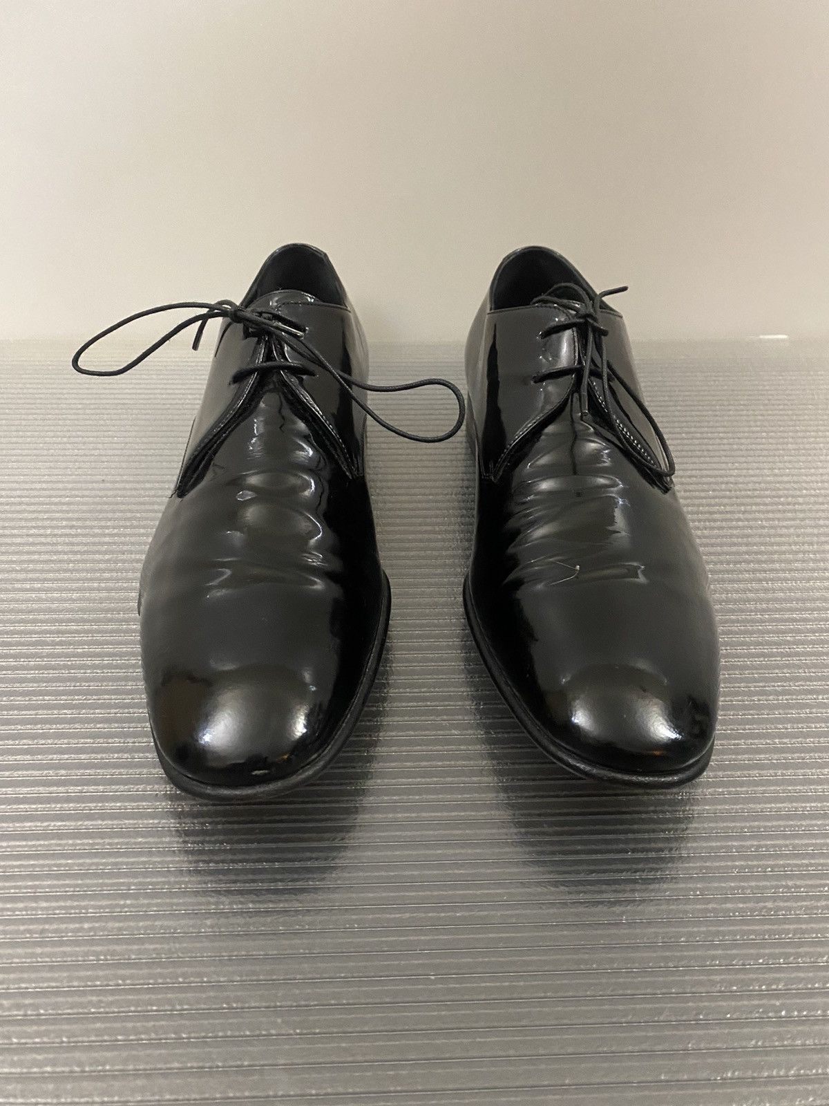 Salvatore Ferragamo Ferragamo 🇮🇹 black patent leather Marte formal derby 7 NEW Size US 7 / EU 40 - 1 Thumbnail