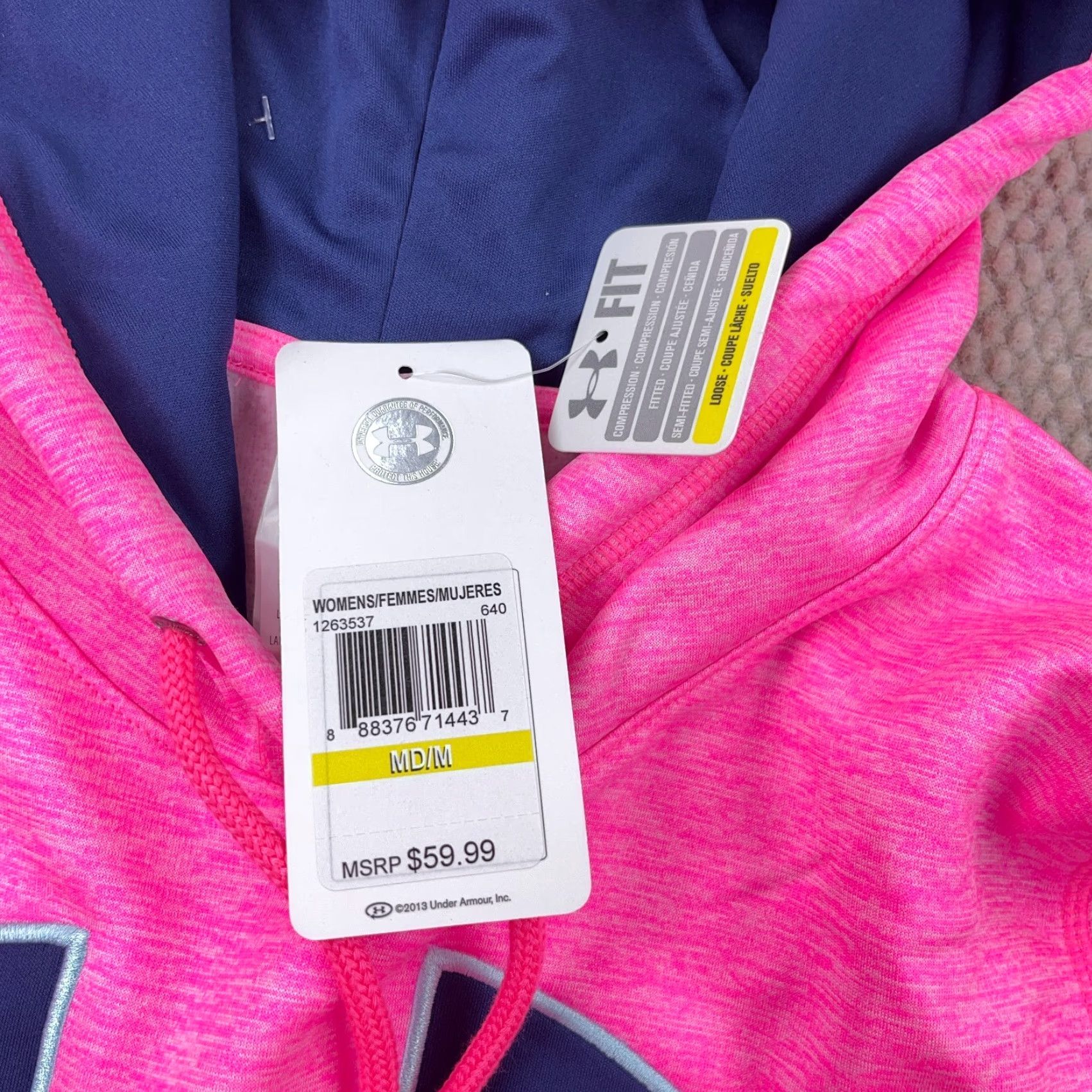 Under Armour Under Armour Hoodie Women M Pink Purple Sweatshirt Pullover Hooded Lightweight Moisture Wicking Pockets Logo Size M / US 6-8 / IT 42-44 - 3 Thumbnail
