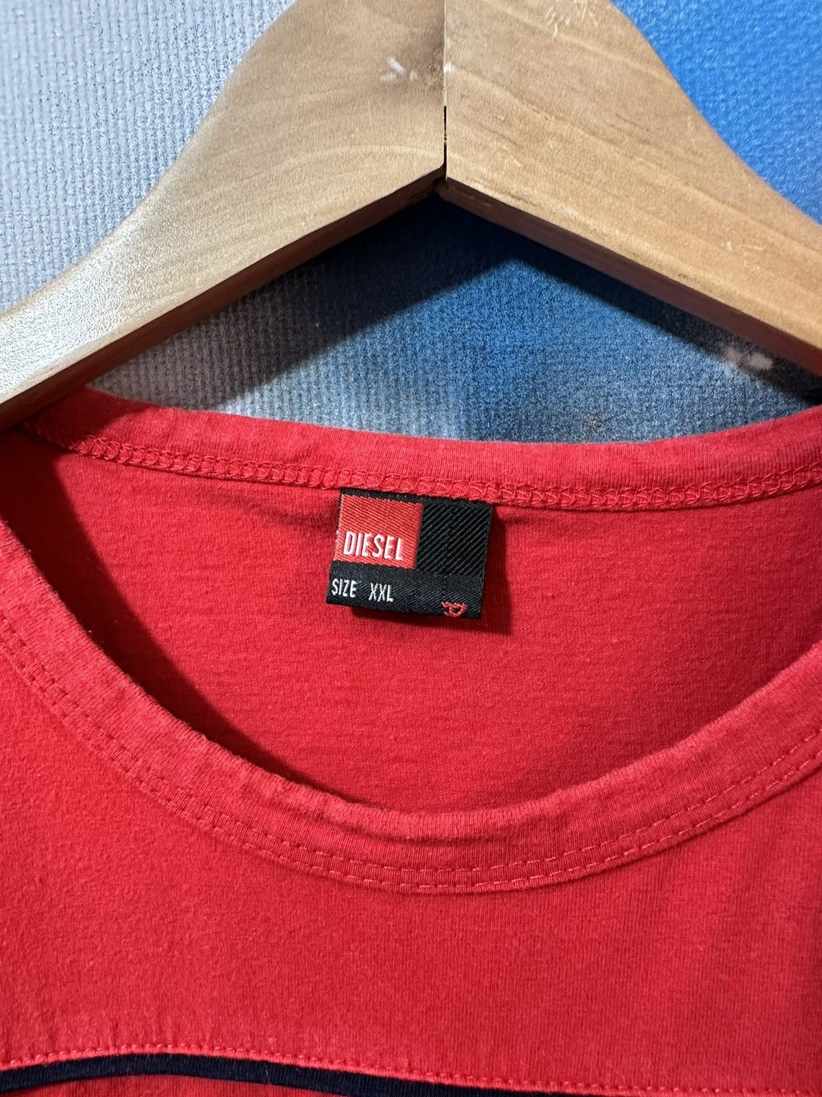 Diesel × Vintage Diesel Vintage Big Logo T Shirt 90s Size US XXL / EU 58 / 5 - 4 Thumbnail