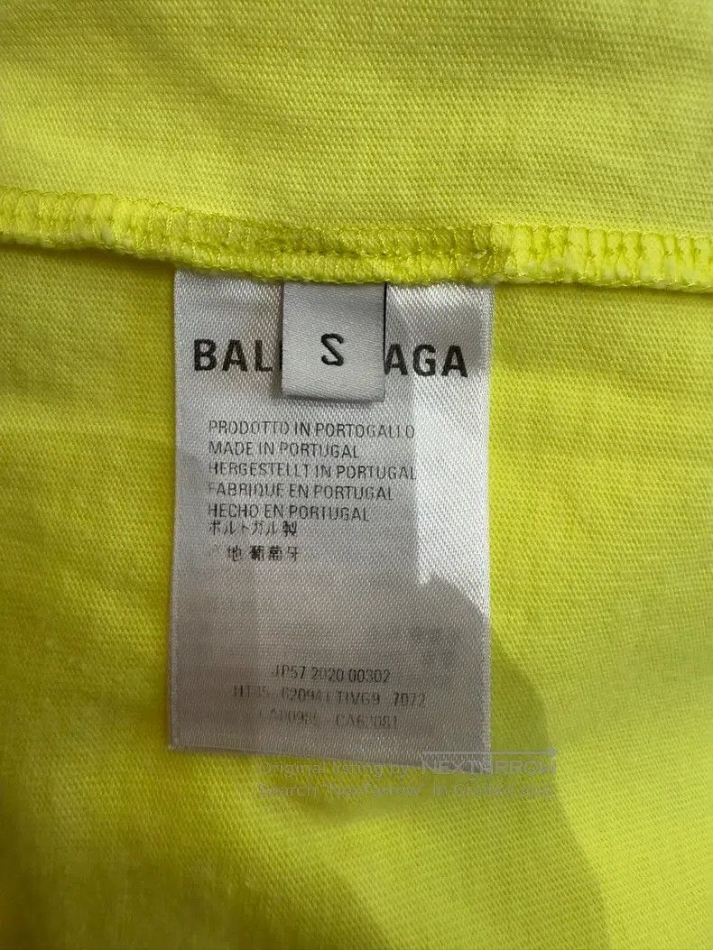 Balenciaga Balenciaga Neon Yellow CREW Short Sleeve T-Shirt Size US S / EU 44-46 / 1 - 5 Thumbnail