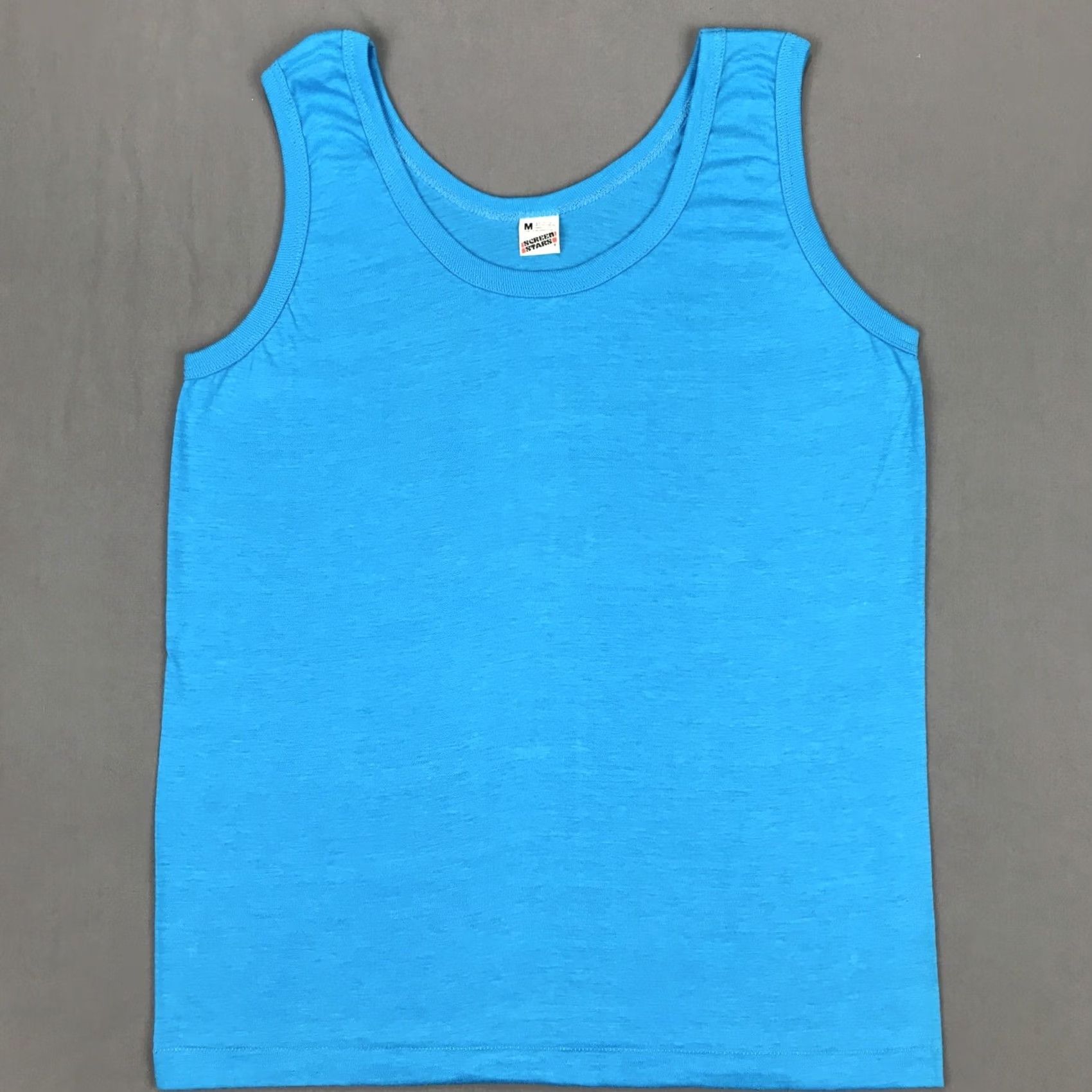 Vintage VINTAGE Screen Stars T-Shirt XS Soft Thin Blue Tank Top Sleeveless Crew Neck Men 80s 90s Size US XS / EU 42 / 0 - 3 Thumbnail