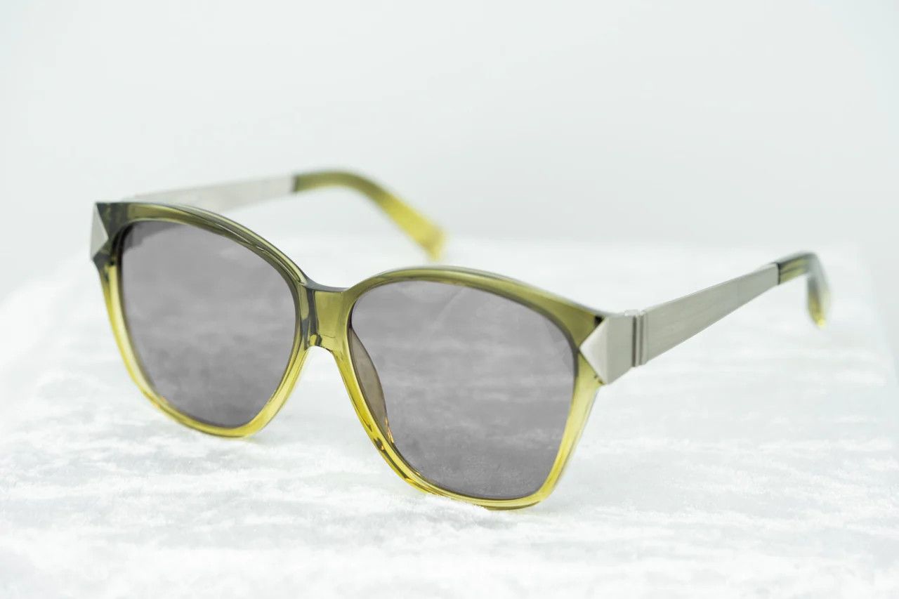 Yohji Yamamoto Yohji Yamamoto Sunglasses Rectangular Green and Grey Size ONE SIZE - 11 Thumbnail