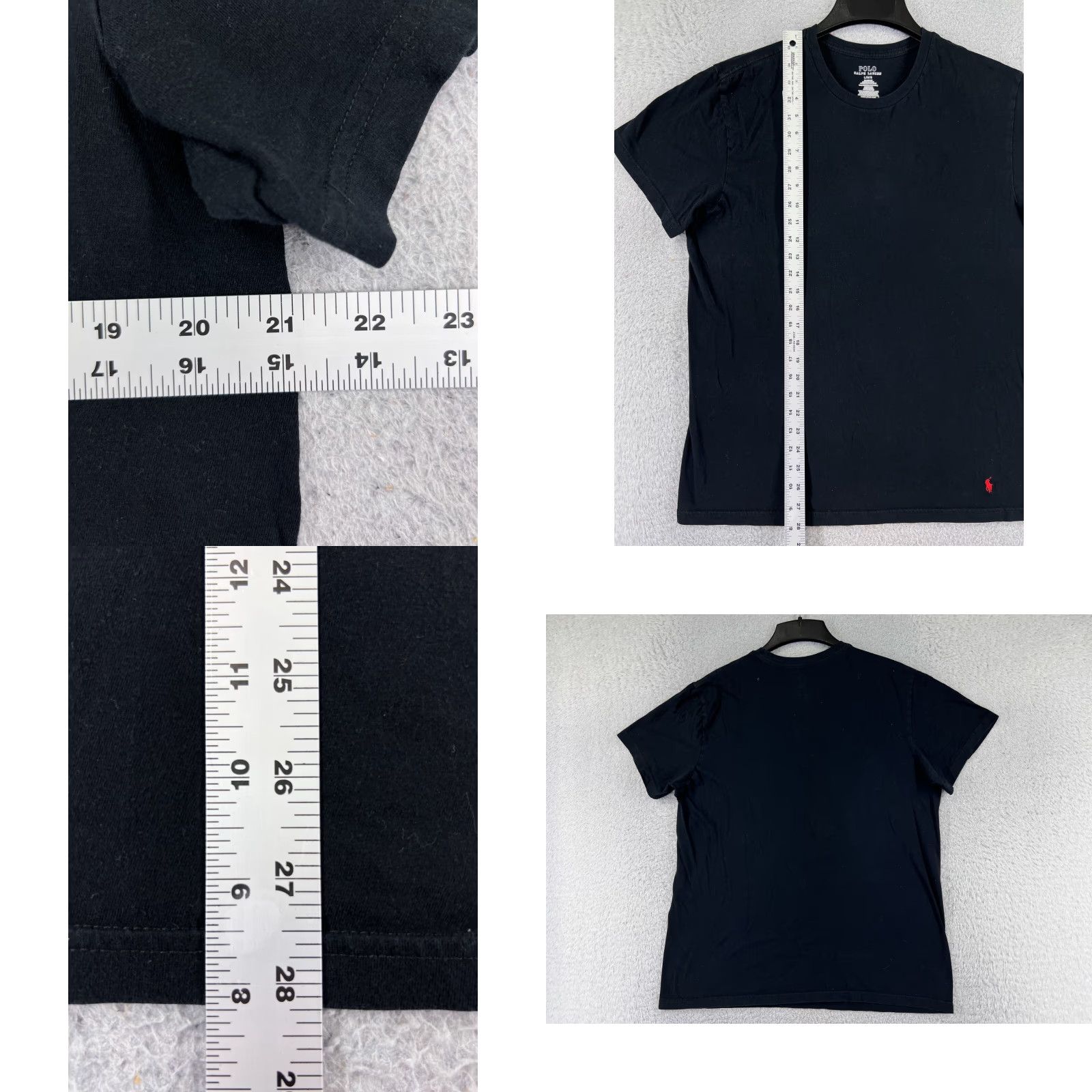 Ralph Lauren VINTAGE Ralph Lauren Shirt Adult Large Black Slim Fit Short Sleeve Crew Neck Cotton Sports Mens Size US L / EU 52-54 / 3 - 8 Thumbnail