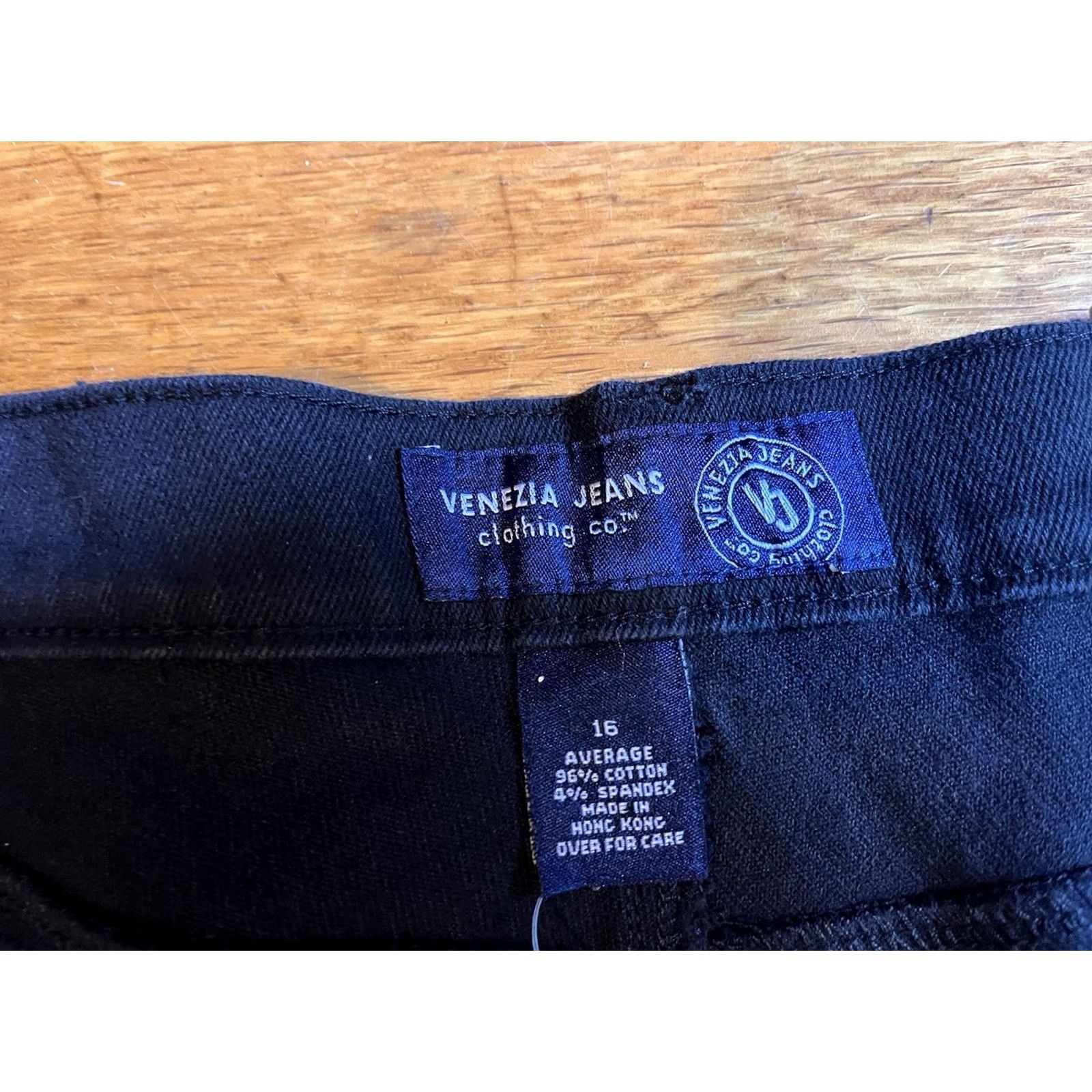 Vintage Venezia Jeans Women’s 16 Average Black Stretch Boot Cut Jeans Shirt Pants? Size 38" / US 16 / IT 52 - 5 Thumbnail