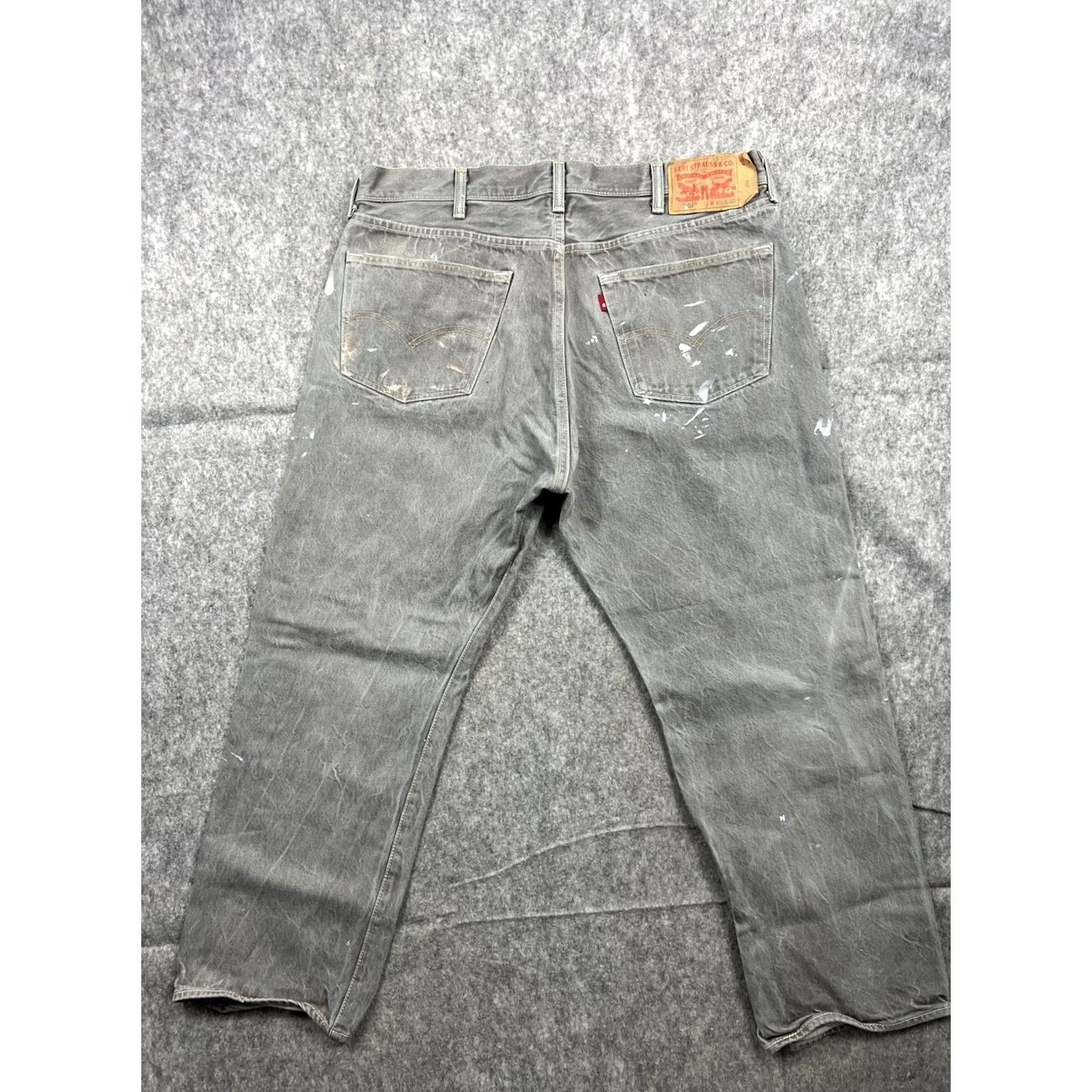 Levi's Levi's 501 Jeans Men's Gray Regular Fit Straight Leg Denim Size 40x30 Vintage 90s Size US 40 / EU 56 - 2 Thumbnail