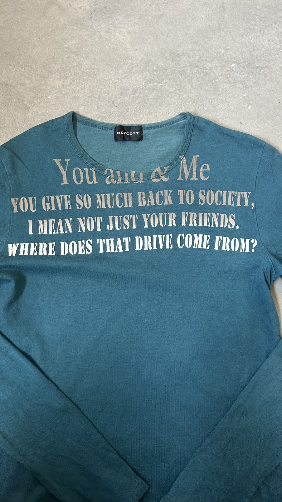 Boycott BOYCOTT HUMOR LONG SLEEVE TEE Size US M / EU 48-50 / 2 - 2 Thumbnail