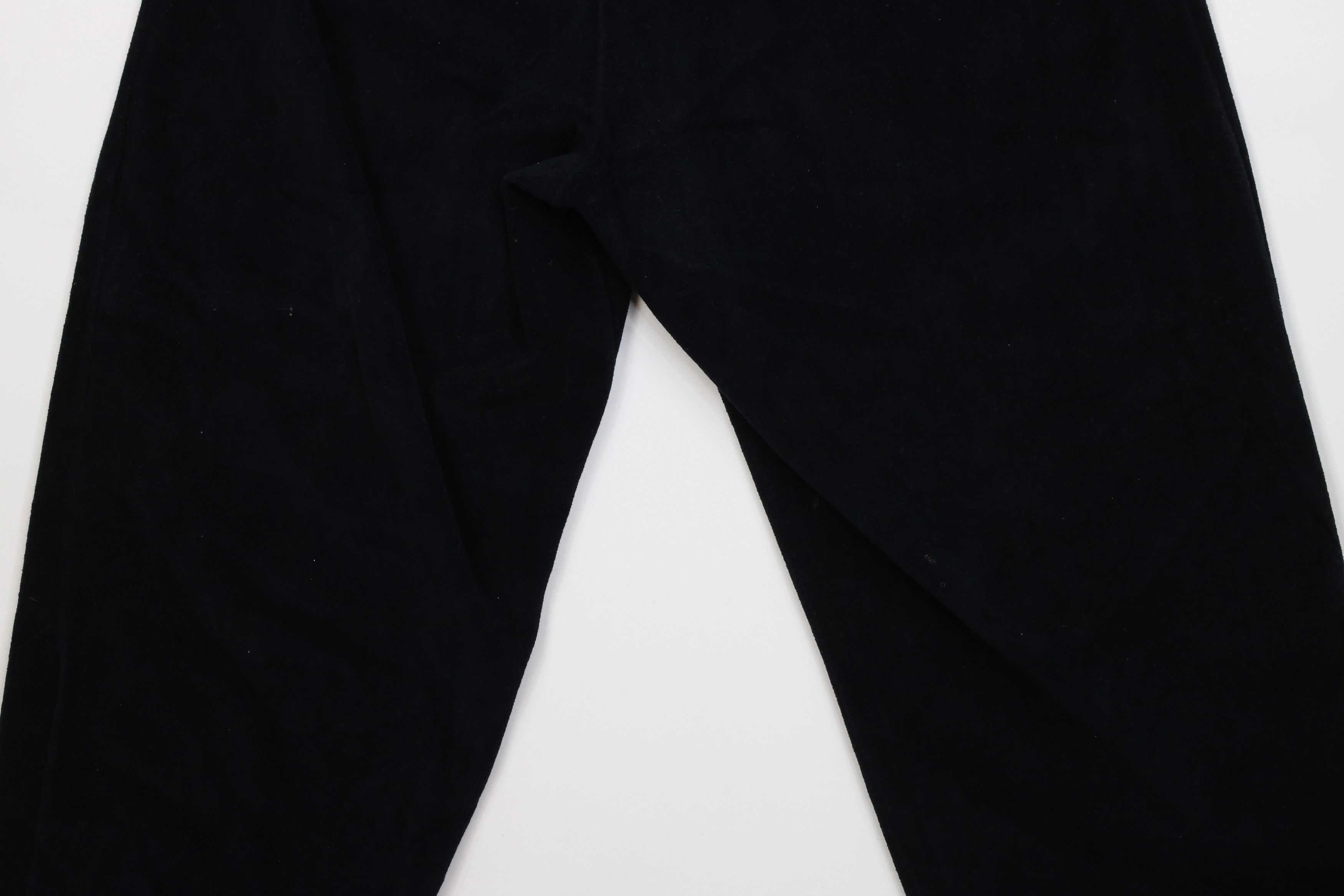 Vintage Vintage 90s Streetwear Velour Wide Leg Sweatpants Black USA Size 28" / US 6 / IT 42 - 9 Thumbnail