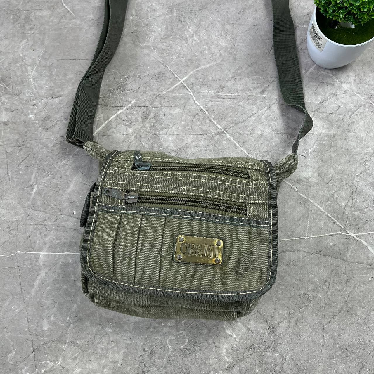 Japanese Brand Vintage Diesel Style Denim ORMI Faded Sling Bag Y2K Military Size ONE SIZE - 17 Thumbnail