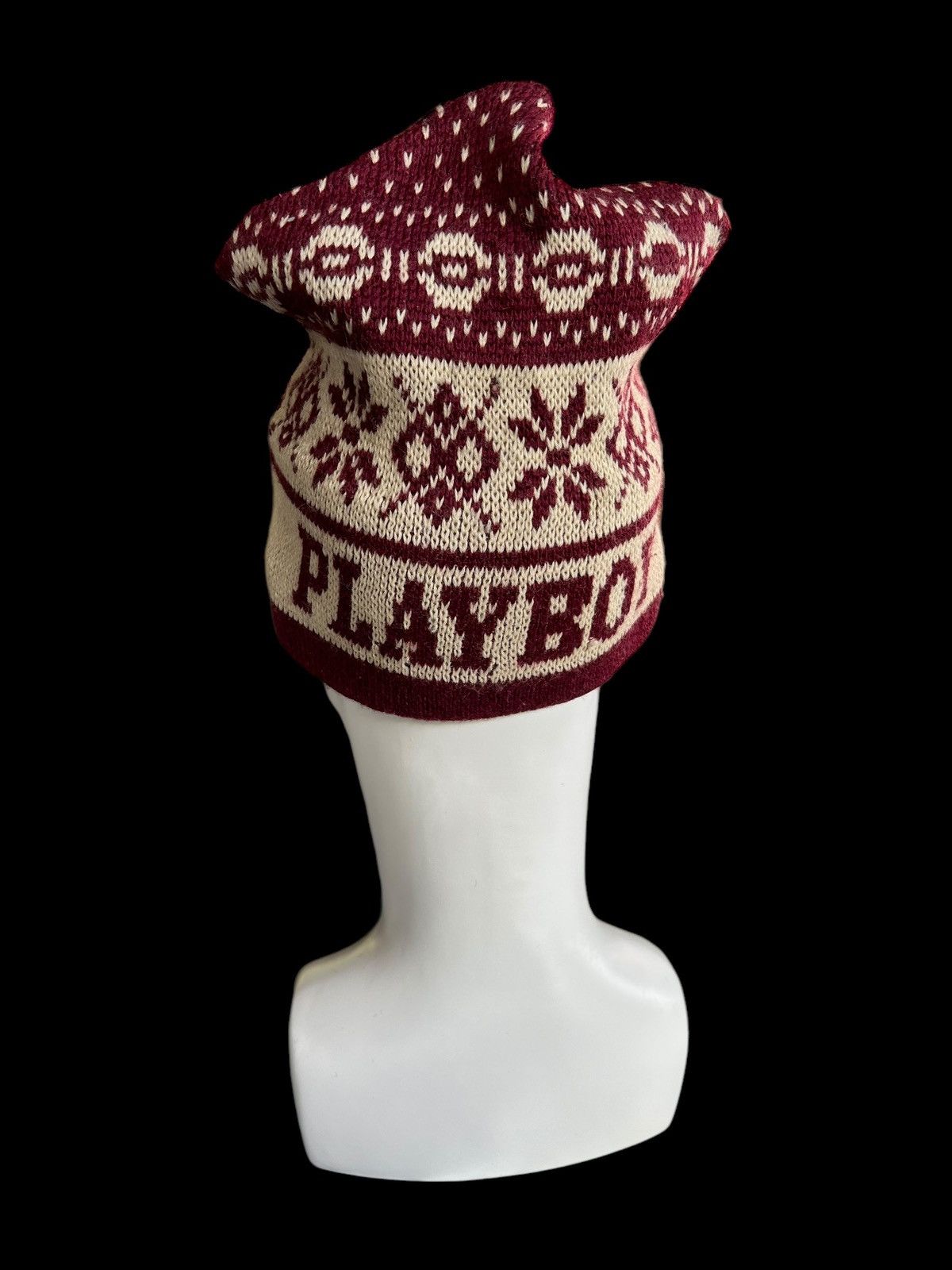 Japanese Brand × Kapital × Vintage Vtg Playboy Knitt Mohawk Design Rare Beanie Hats☠️☠️ Size ONE SIZE - 6 Thumbnail