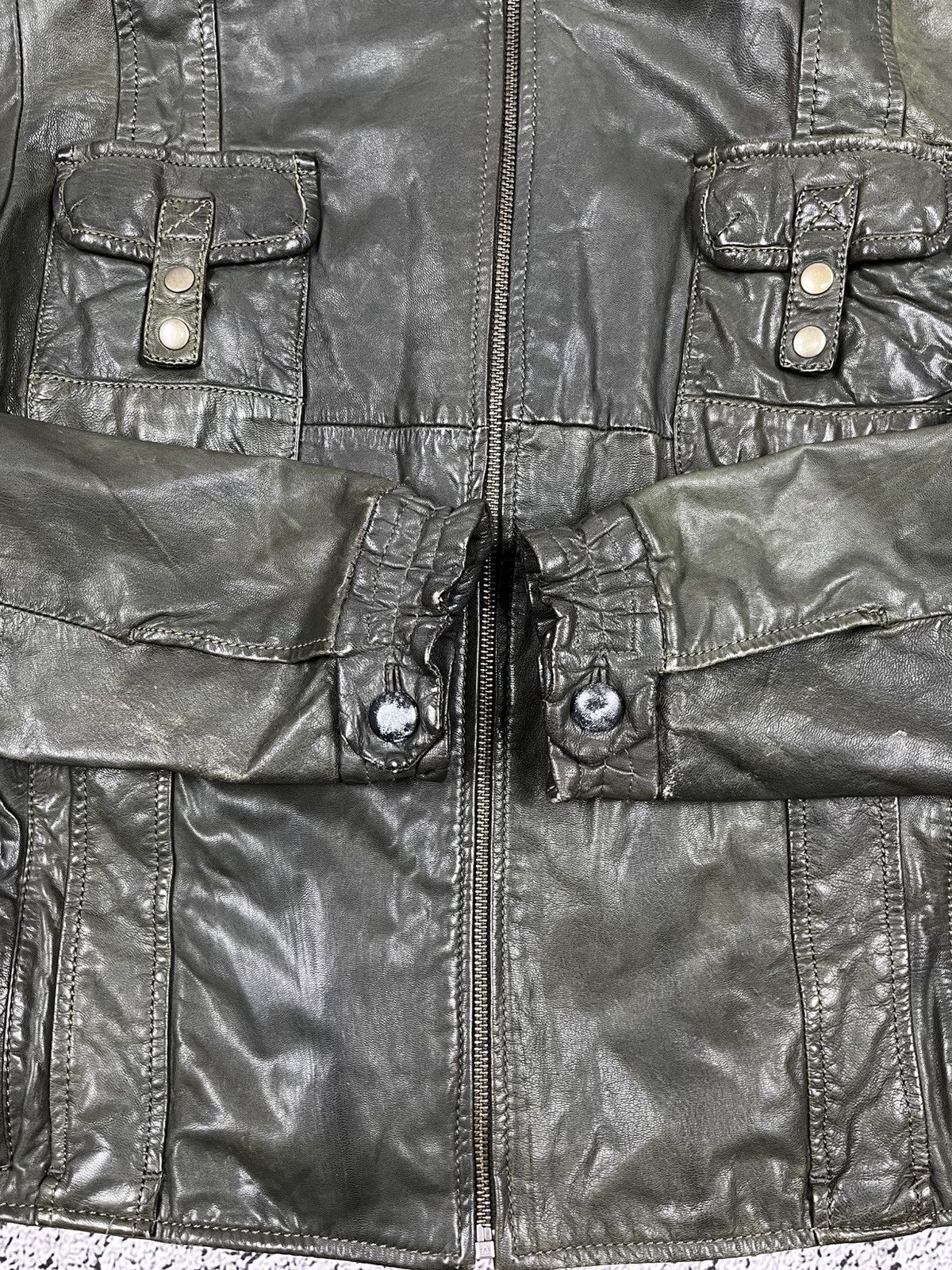 Other Vintage Y2K Leather flight jacket aviator avantgarde size 40 Size M / US 6-8 / IT 42-44 - 4 Thumbnail