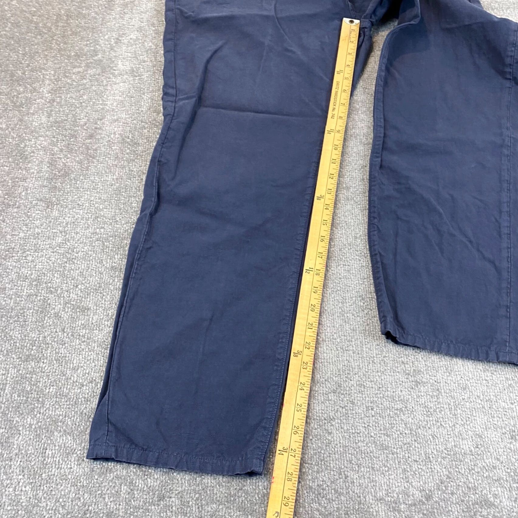 Vintage VINTAGE Best Made Co. Pants Mens 38x32 Blue Twill Khaki Linen Blend Straight 5-Pocket Mens Size US 38 / EU 54 - 4 Thumbnail