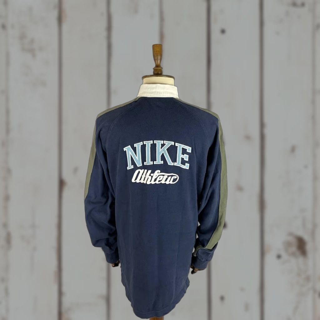 Nike Nike Polo Shirt Rugby#7 XL Blue Cotton Long Sleeve Collared Shirt Mens Regular Fit Size US XL / EU 56 / 4 - 1 Thumbnail