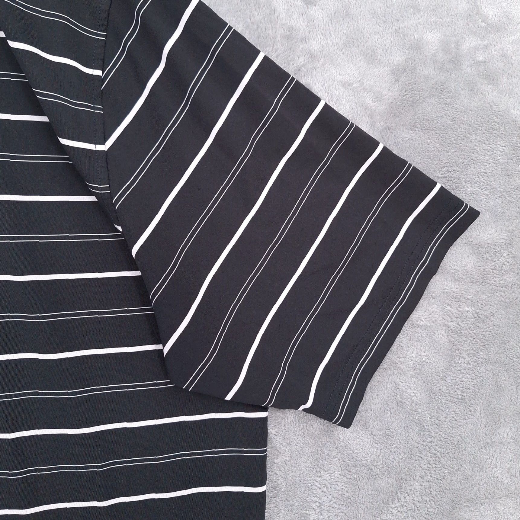 Footjoy Footjoy Polo Shirt Mens XL Black Striped Short Sleeve Athletic Fit Golf Size US XL / EU 56 / 4 - 3 Thumbnail