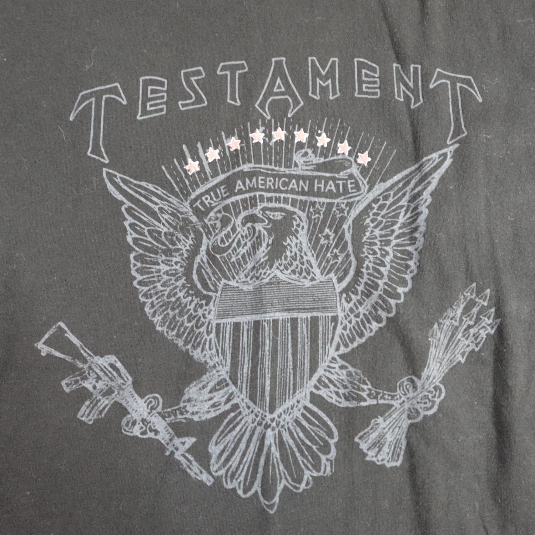 Vintage Testament Womens Shirt Large Black True American Hate Size L / US 10 / IT 46 - 2 Thumbnail