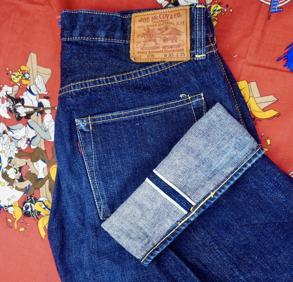 Japanese Brand × The Real McCoy's Joe McCoy Lot 906 14.75oz Right Twill Denim Deerskin Label Size US 30 / EU 46 - 2 Thumbnail