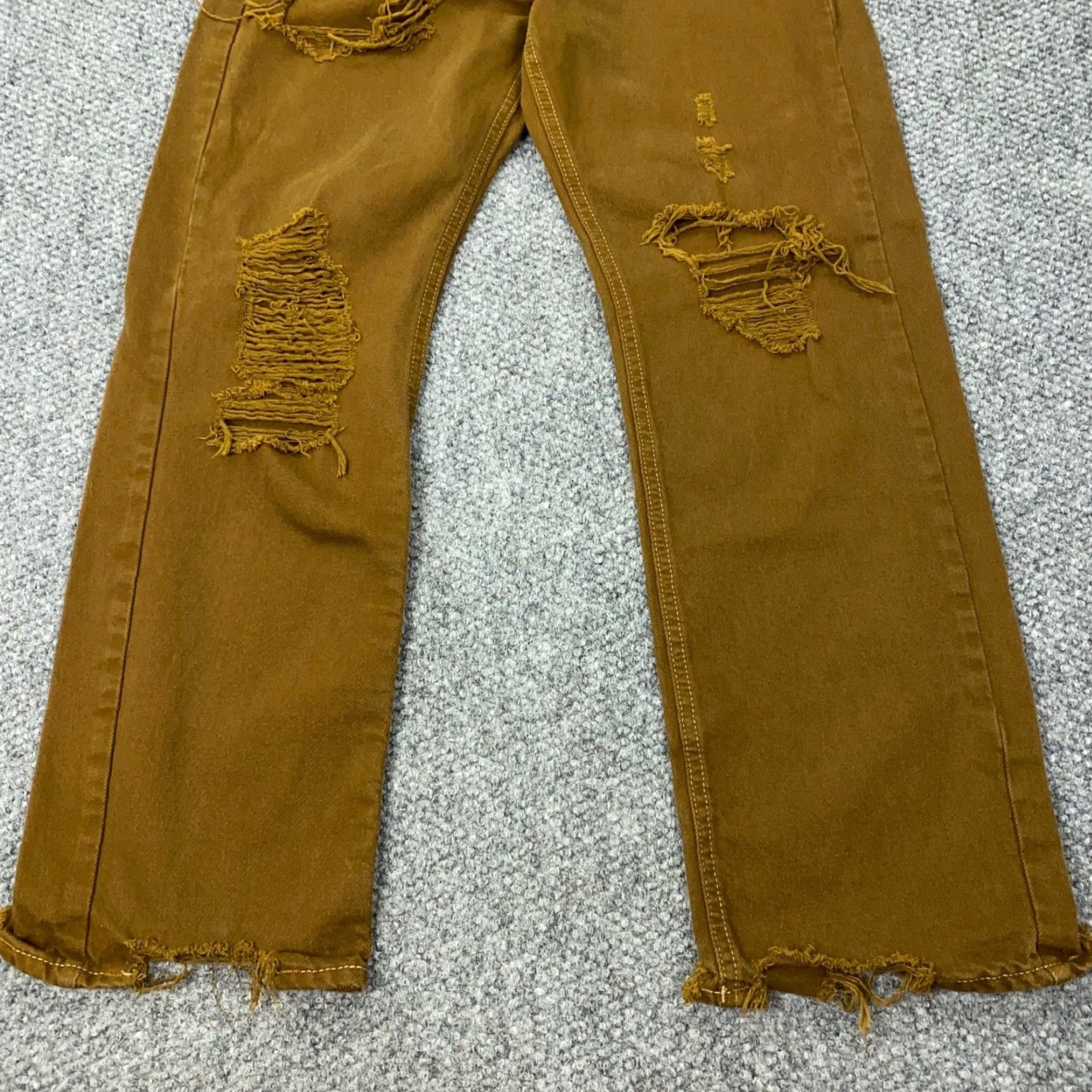 Urban Outfitters Urban Outfitters Womens Jeans 28 Regular Brown Distressed Straight Denim 5-Pocket Inseam 29 Size 29" - 3 Thumbnail