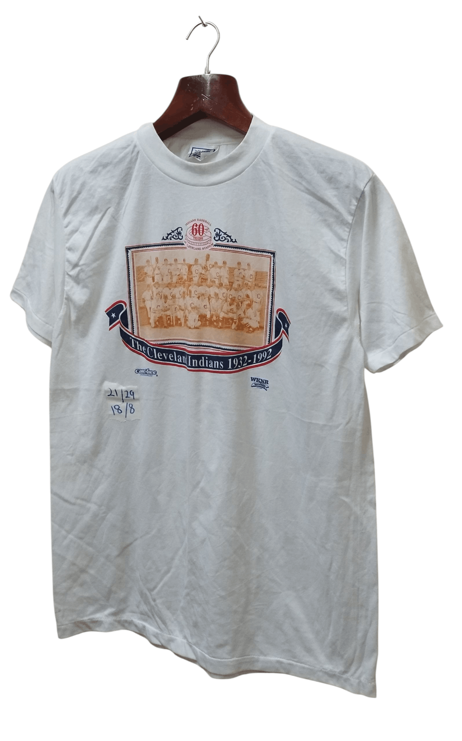Vintage Vtg 90s Cleveland Indians 60 Years Stadium T Shirt XL USA Size US XL / EU 56 / 4 - 2 Thumbnail