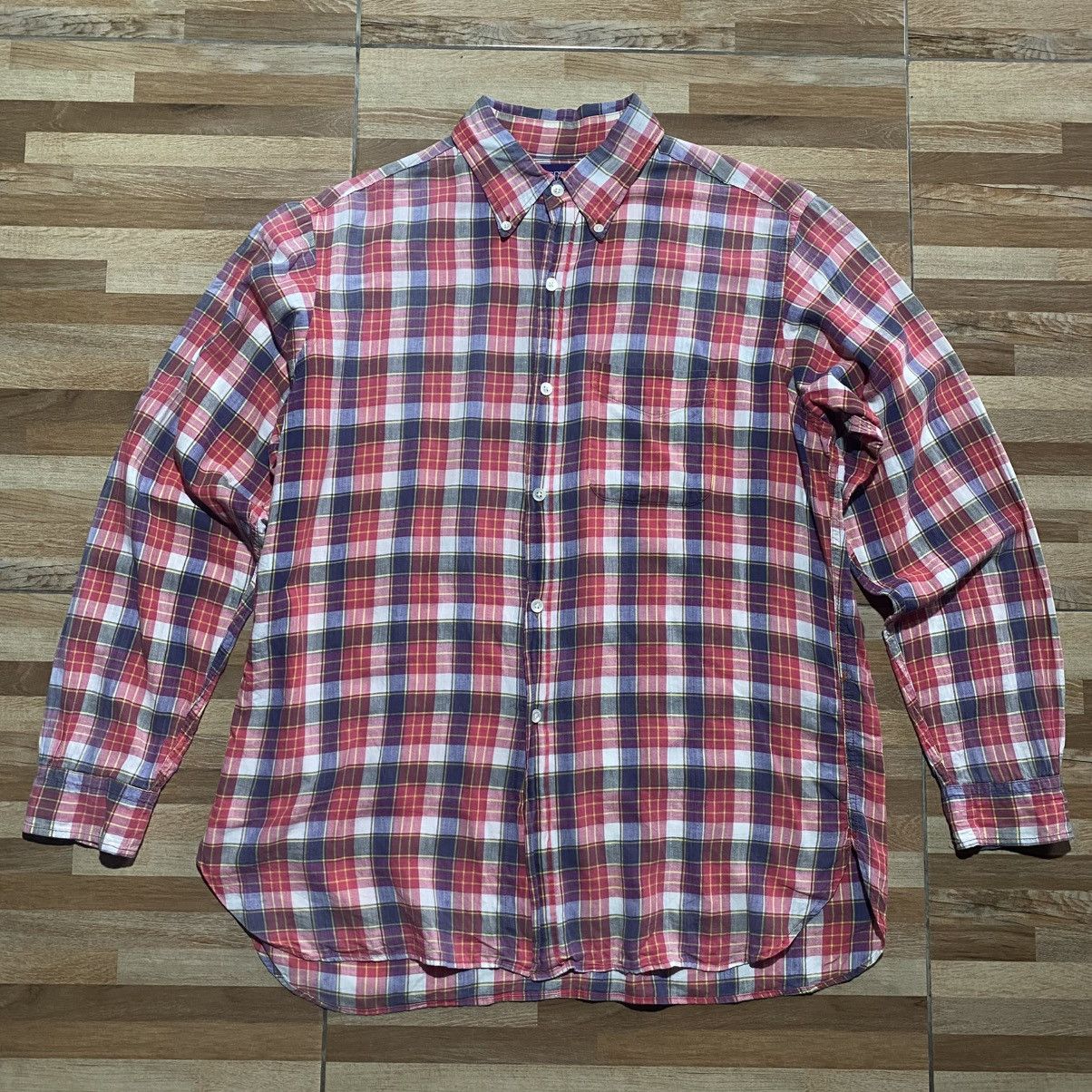 Japanese Brand × Nepenthes Nepenthes Classci Plaid L/S Button Shirt Size US L / EU 52-54 / 3 - 1 Thumbnail