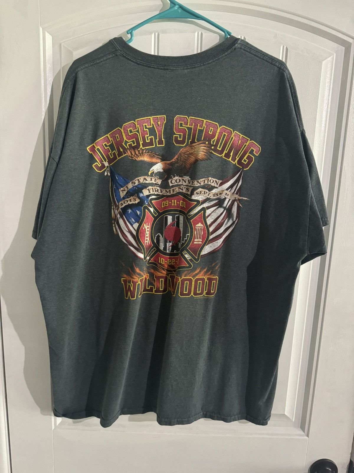 Vintage NJSFA firefighter shirt Size US XXL / EU 58 / 5 - 2 Thumbnail