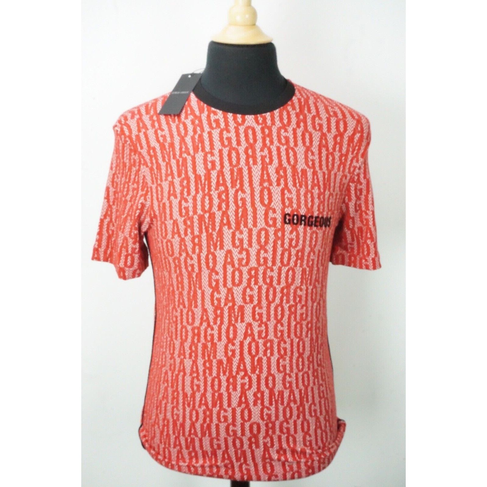Giorgio Armani Giorgio Armani Black Label Gorgeous Red Text Woven Polyamide Size US M / EU 48-50 / 2 - 1 Thumbnail