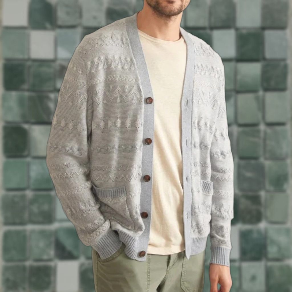 Marine Layer Marine Layer Stephen Textured Cardigan Blue Heather Wool Blend Men 2XL NWT 68 Size US XXL / EU 58 / 5 - 1 Thumbnail