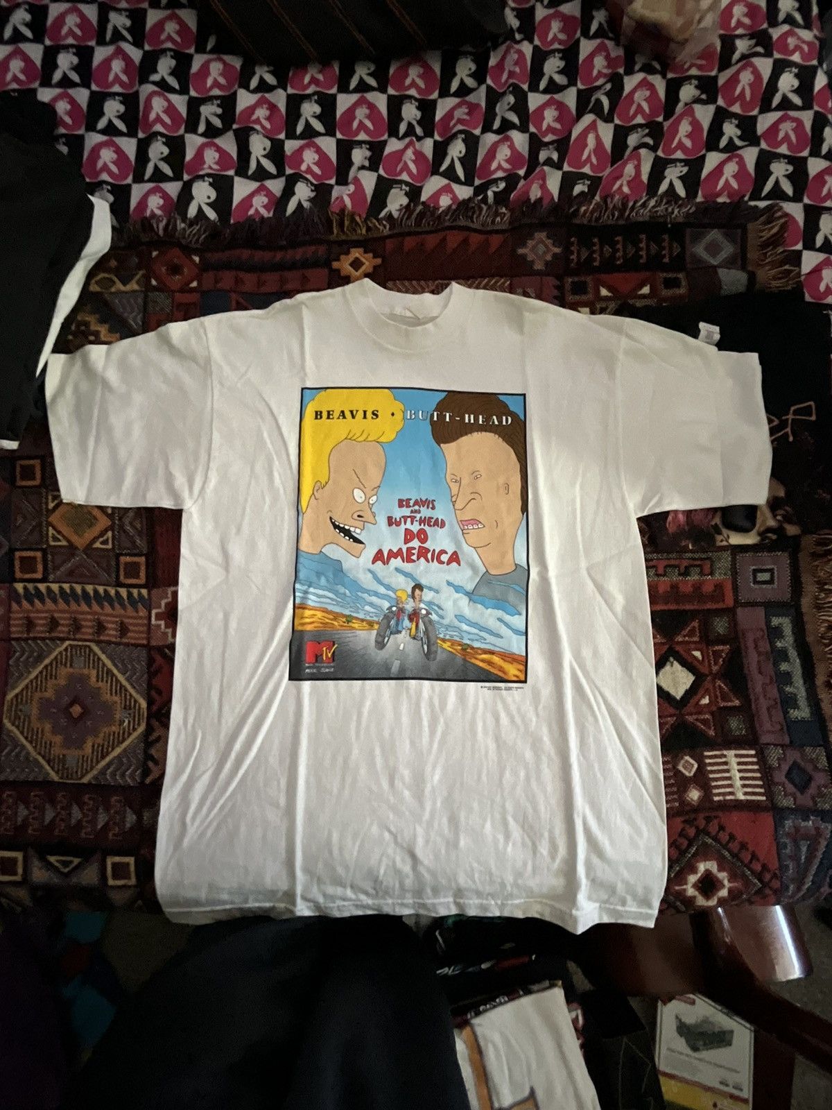 image of Vintage 94 Beavis Butthead in White, Men's (Size XL)