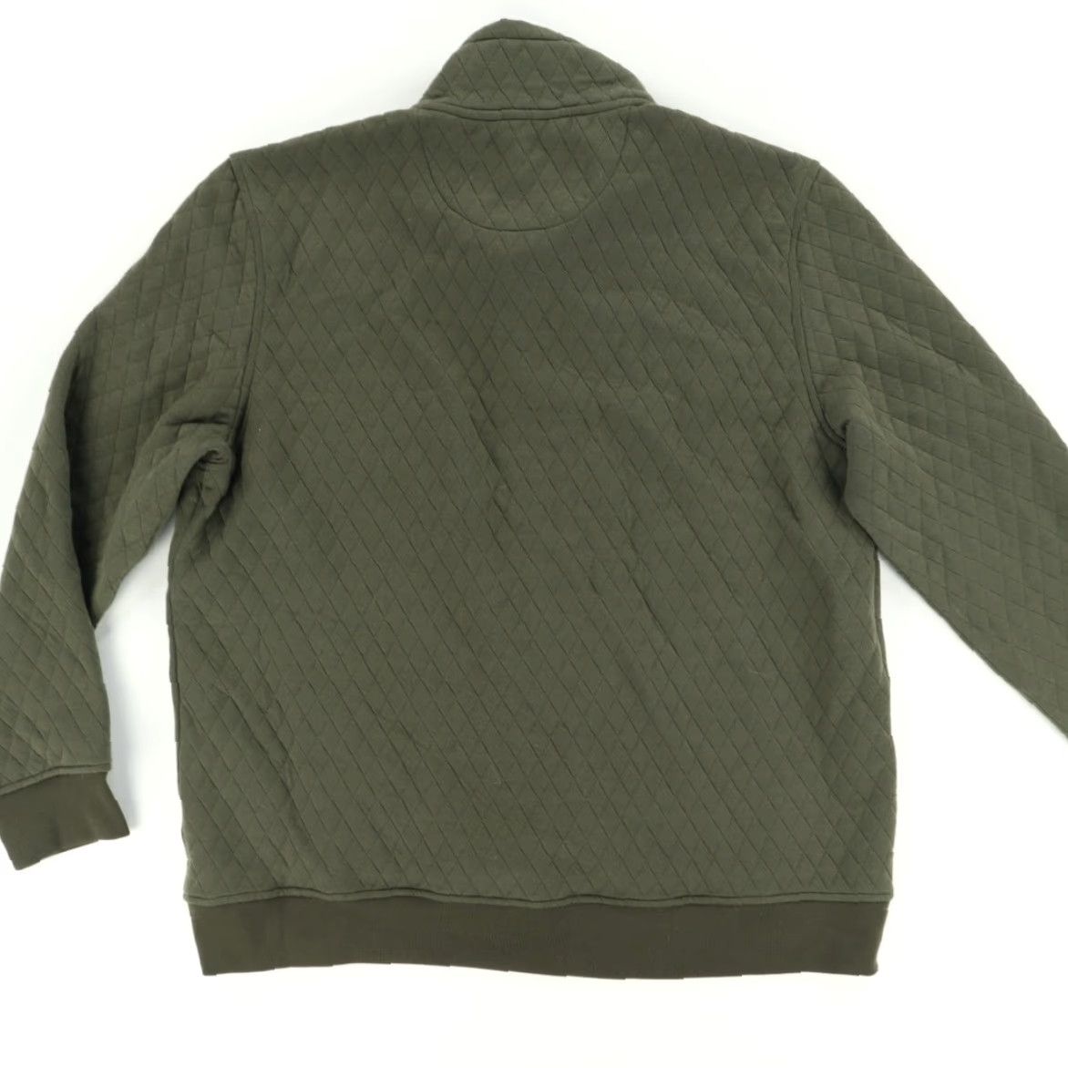 UNTUCKit Untuckit Carufe Quilted Snap Pullover Sweatshirt Green XL Men Shirt Size US XL / EU 56 / 4 - 4 Thumbnail