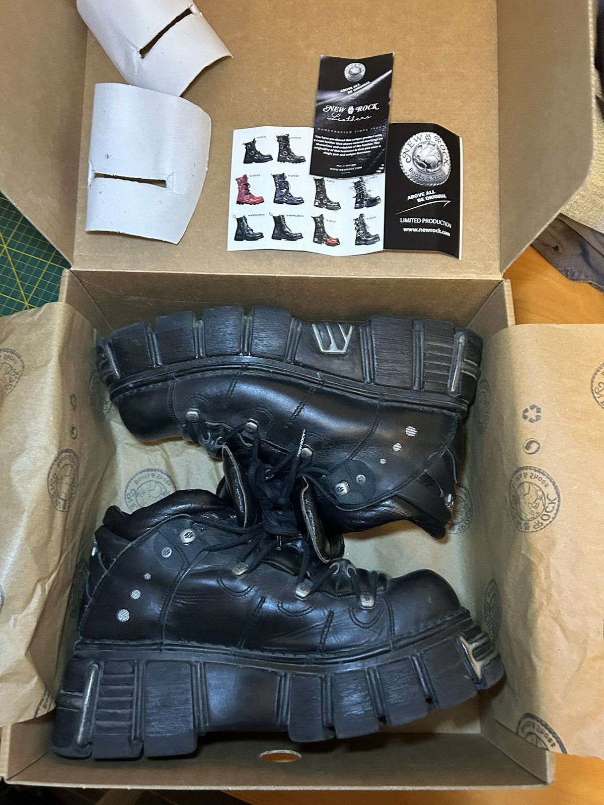 New Rock New Rock “ankle boot metallic” platform shoes Size US 13 / EU 46 - 1 Thumbnail