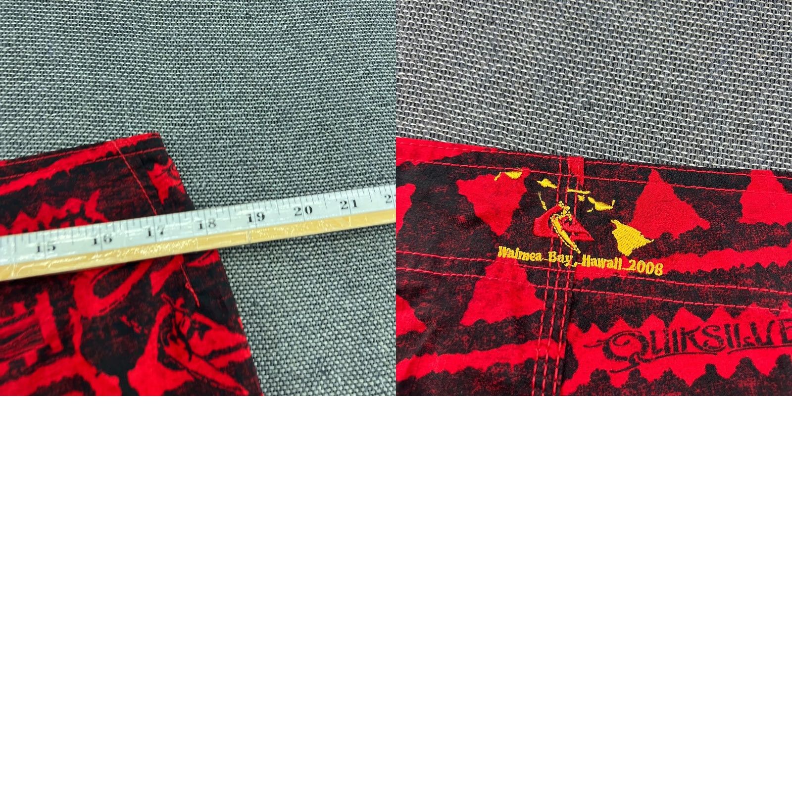 Quiksilver VINTAGE Quiksilver Mens Board Shorts Size 32 Eddie Aikau Red Black Drawstring Size US 32 / EU 48 - 9 Thumbnail
