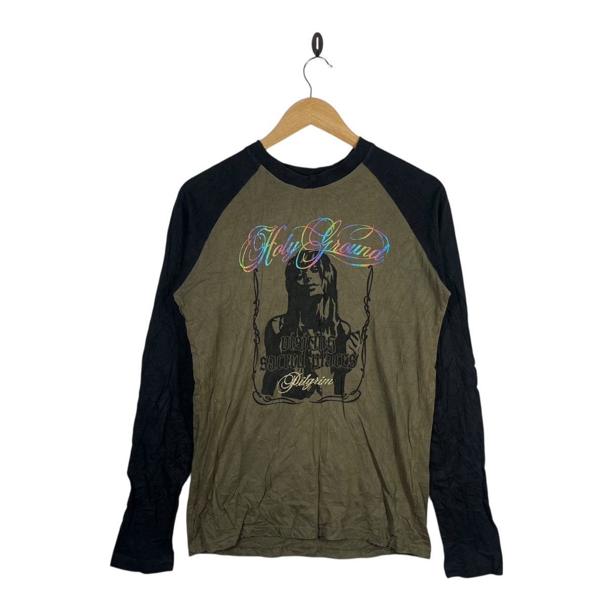Vintage Jude Bloom “Holy Ground” Raglan Long Sleeve Graphic Tee Size US L / EU 52-54 / 3 - 1 Thumbnail
