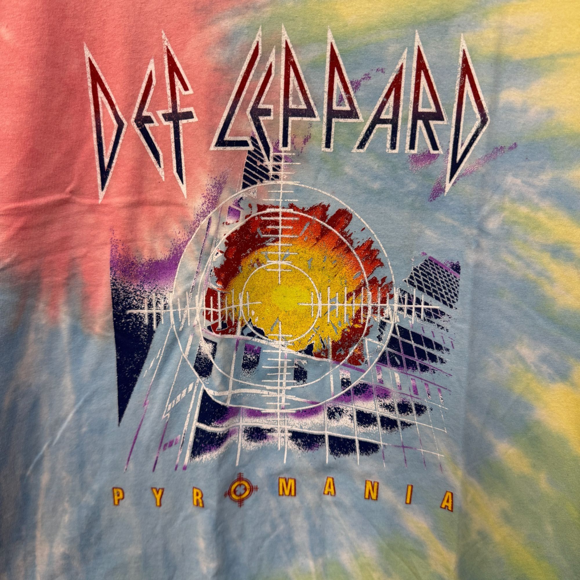 Band Tees × Def Leppard Def Leppard Pyromania Album Cover Keyhole Womens Tie Dye M Size M / US 6-8 / IT 42-44 - 2 Thumbnail
