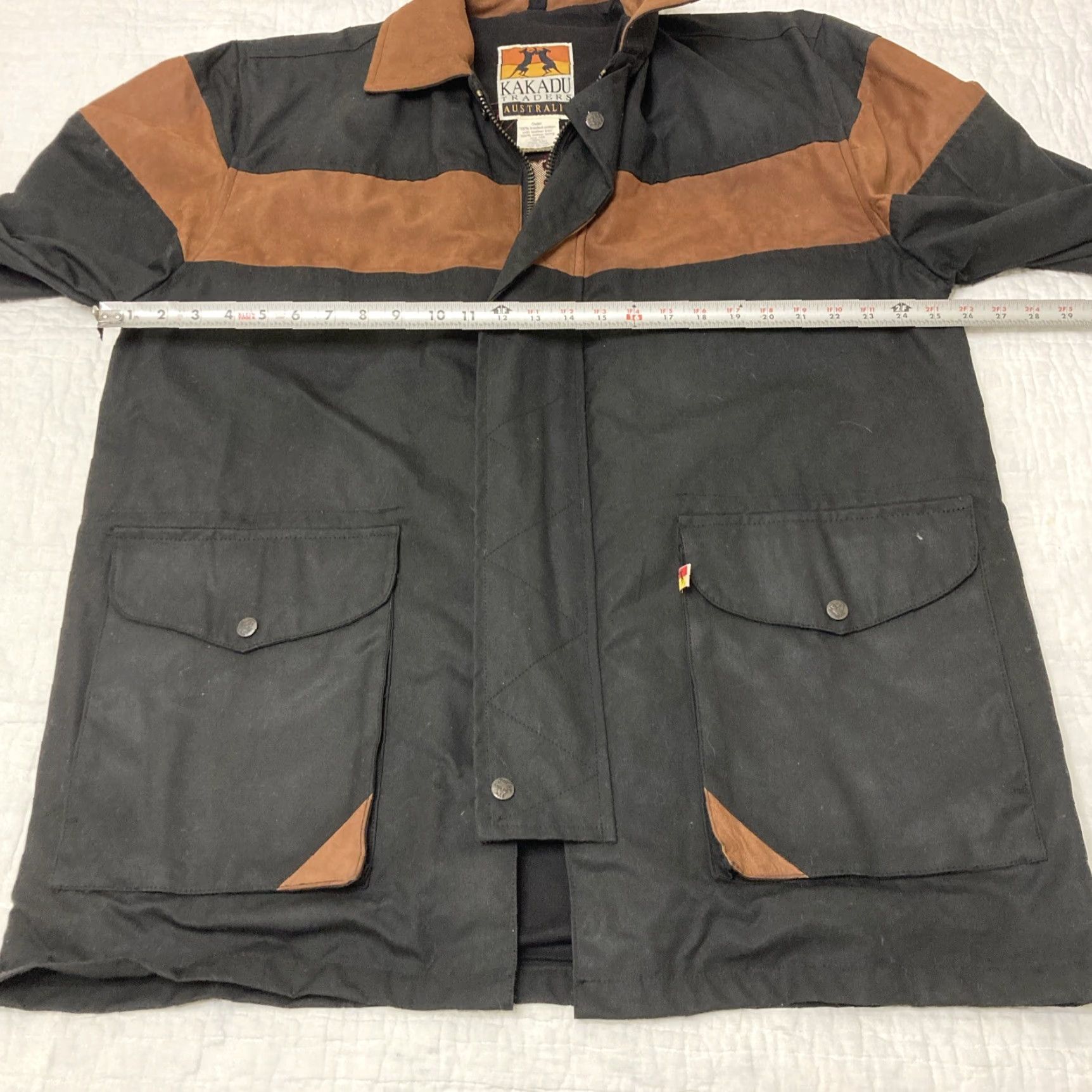 Vintage VINTAGE Kakadu Traders Australia Men Jacket Canvas Leather Trim Outdoor Hunting L Brown Regular Size L Men Black Canvas Coat Coat Shirt? Size US L / EU 52-54 / 3 - 3 Thumbnail