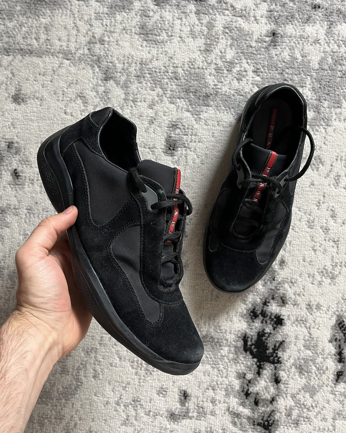 Prada americas cup grey on sale suede