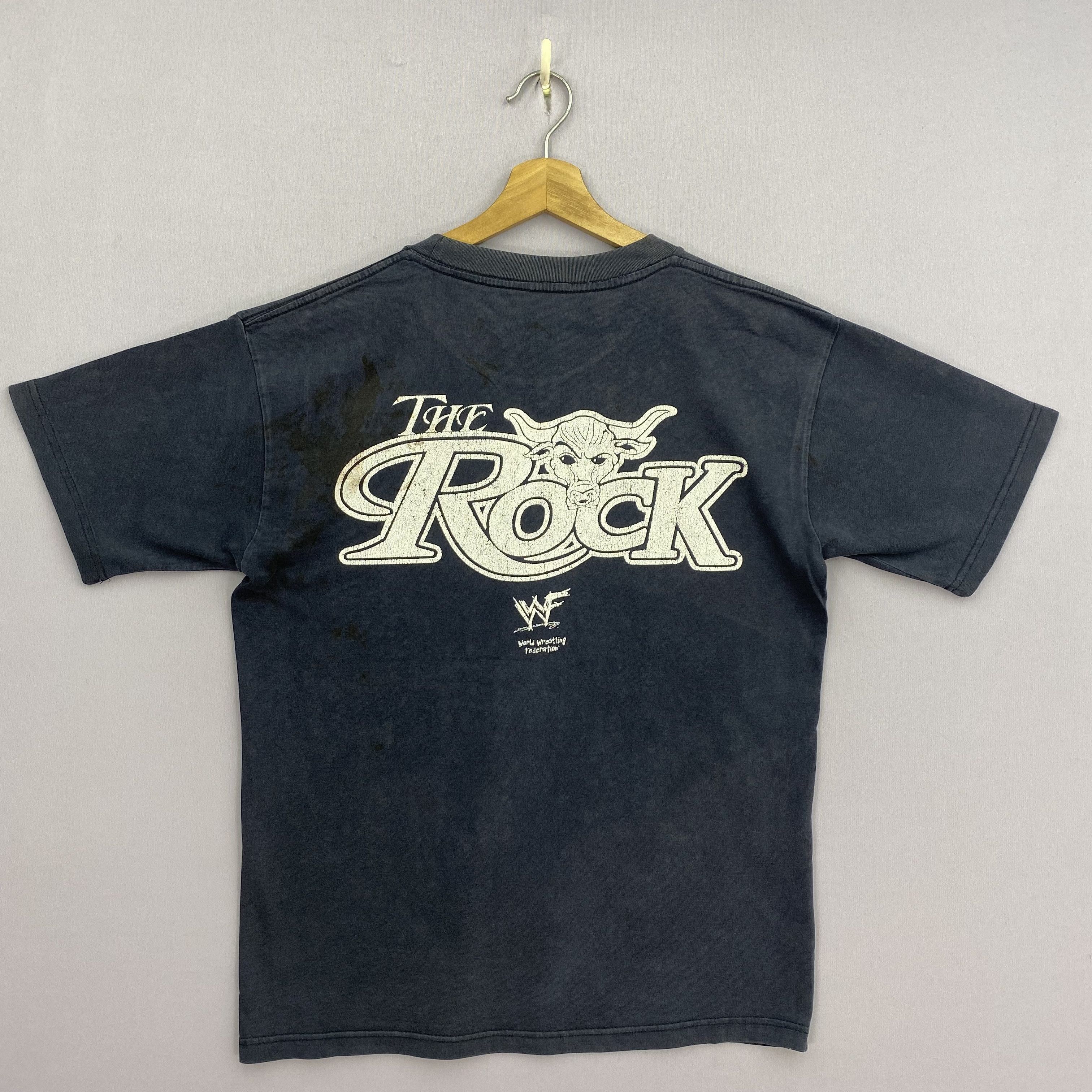 Vintage × WWF Vintage 90s WWF The Rock T-Shirt Crewneck Tees Size US M / EU 48-50 / 2 - 2 Thumbnail