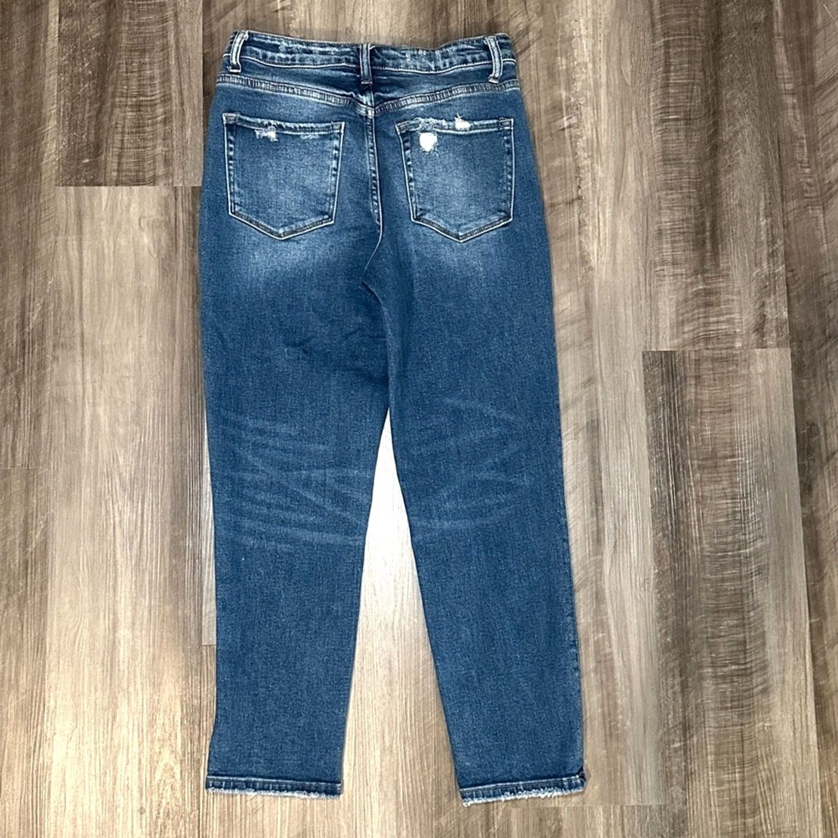 Vintage VERVET BY FLYING MONKEY Vervet Blue Fading Whiskering High Rise Skinny Jeans 27 Ladies Womens Jeans 27 Blue Skinny Vintage 90s Style Size 27" / US 4 / IT 40 - 2 Thumbnail