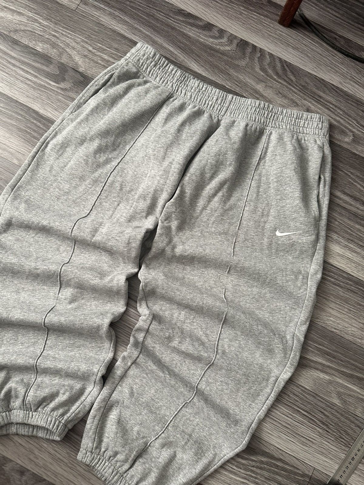 Nike × Nike ACG × Vintage Vintage Nike Swoosh Cotton Baggy Trackpants Y2K XL rap fit Size US 36 / EU 52 - 2 Thumbnail