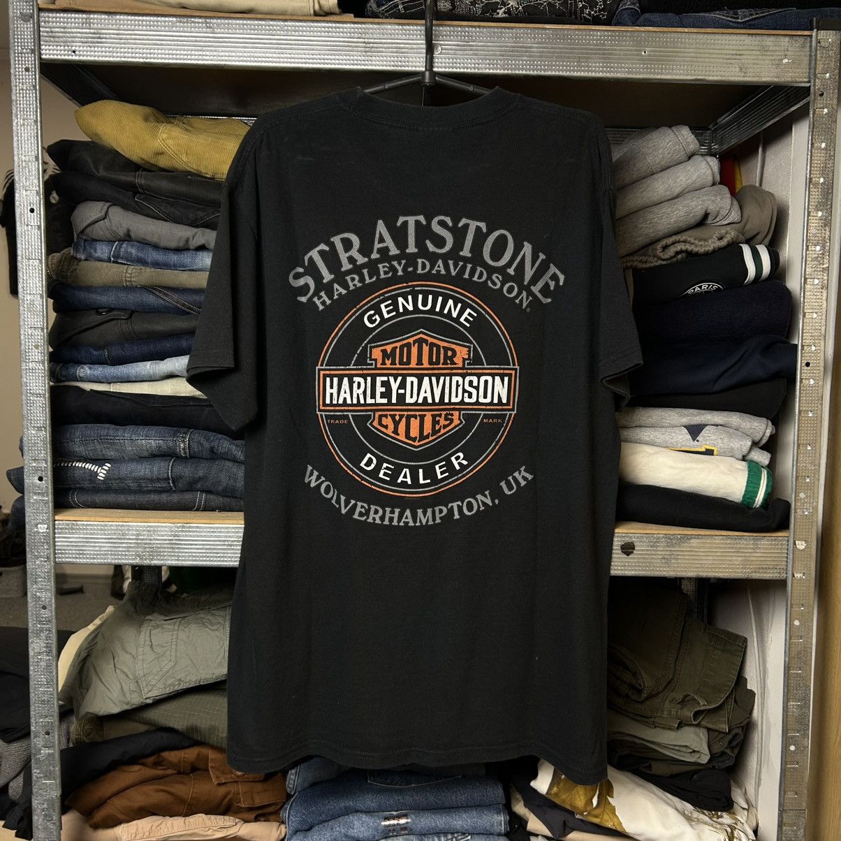 Harley Davidson Vintage Harley Davidson Big Graphic Logo Motorcycles tee Size US L / EU 52-54 / 3 - 10 Thumbnail