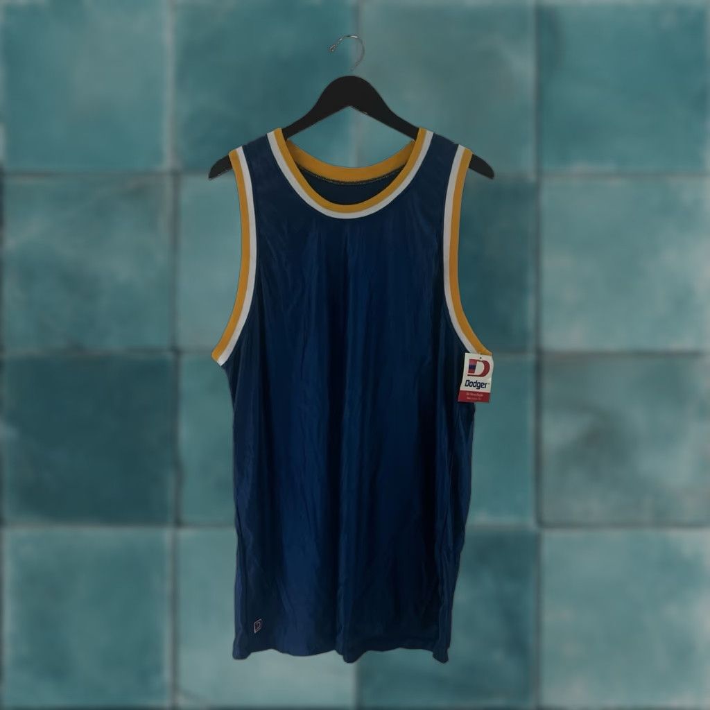 Vintage VINTAGE Dodgers Basketball jersey Tank Mens XL Blue 90s Made in USA NOS NWT Athletic Jersey 90s Basketball Mens XL Blue Dodgers Tank Size US XL / EU 56 / 4 - 1 Thumbnail