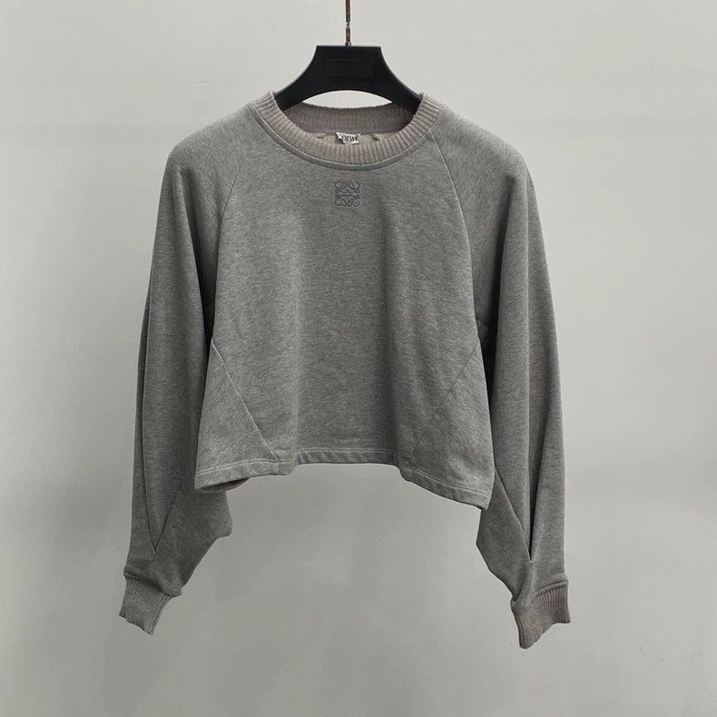 Loewe Loewe Gray Cropped Sweatshirt XS - dmc Size US XS / EU 42 / 0 - 1 Thumbnail