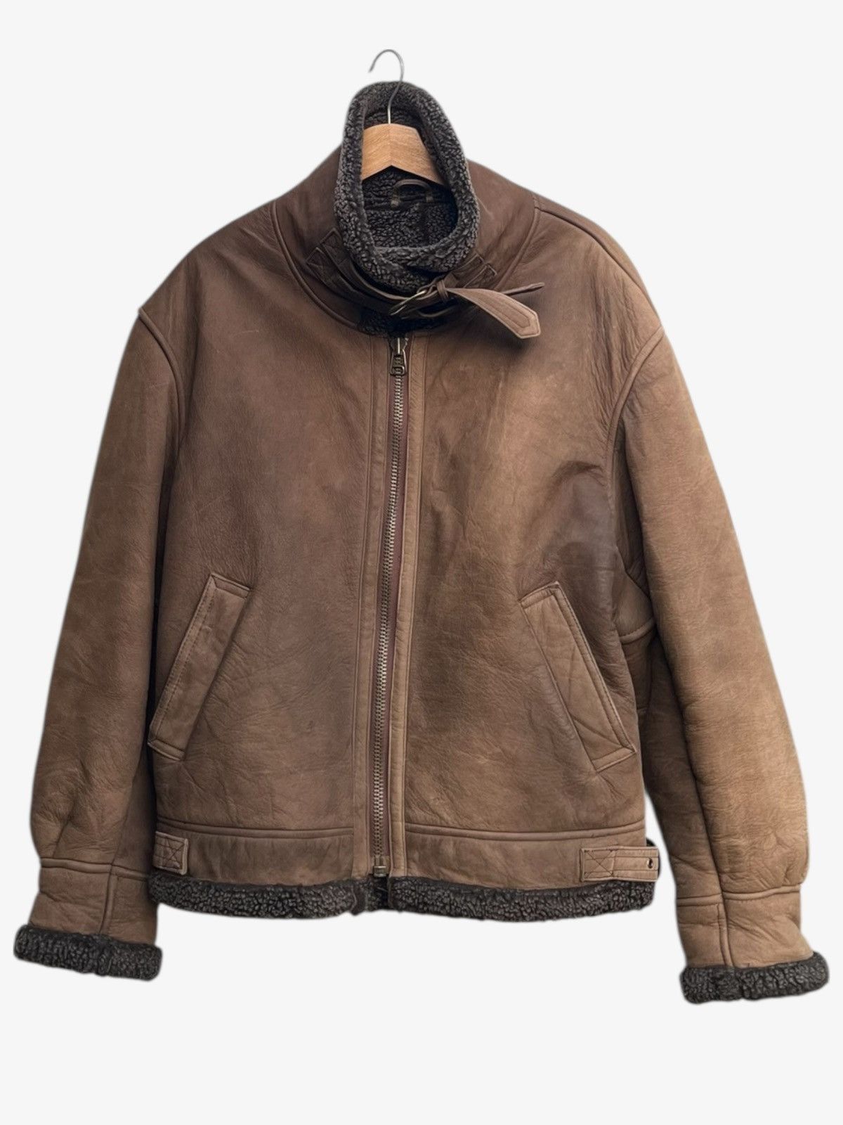 Genuine Leather Vintage Aitoz Corp B3 Cowhide Shearling Bomber Jacket Size US L / EU 52-54 / 3 - 1 Thumbnail