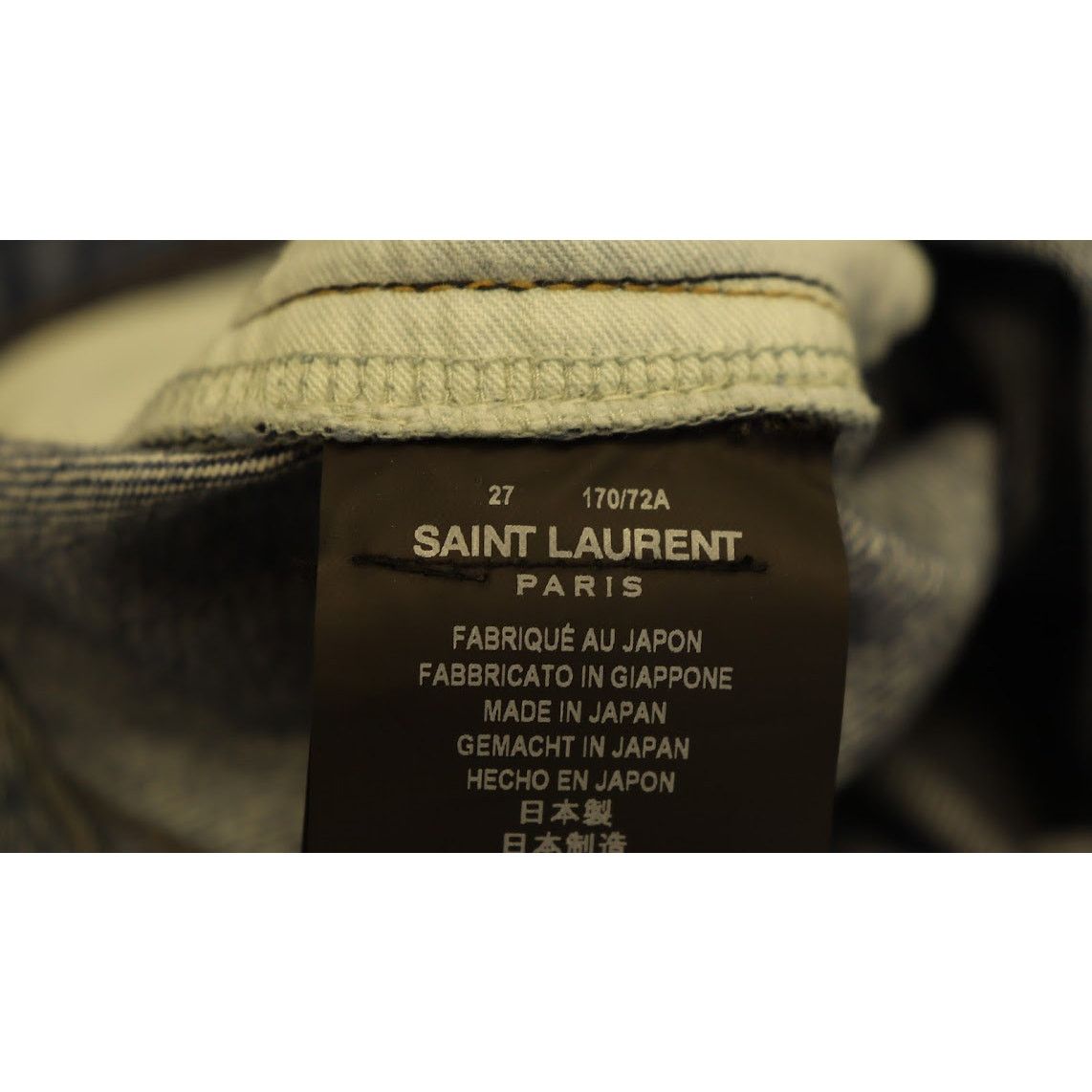 Saint Laurent Paris o1rshd1 Denim Jeans in Blue Size US 27 - 9 Thumbnail