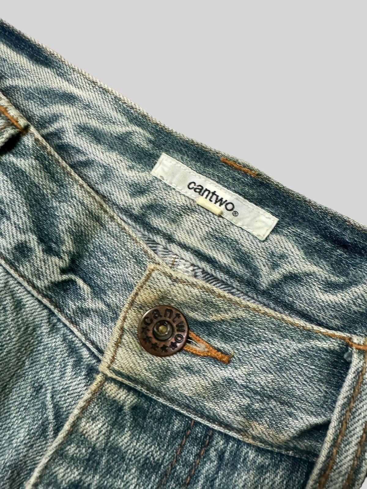Japanese Brand VINTAGE CANTWO RECONSTRUCTED PLAIDS DENIM JEANS Size US 31 - 9 Thumbnail
